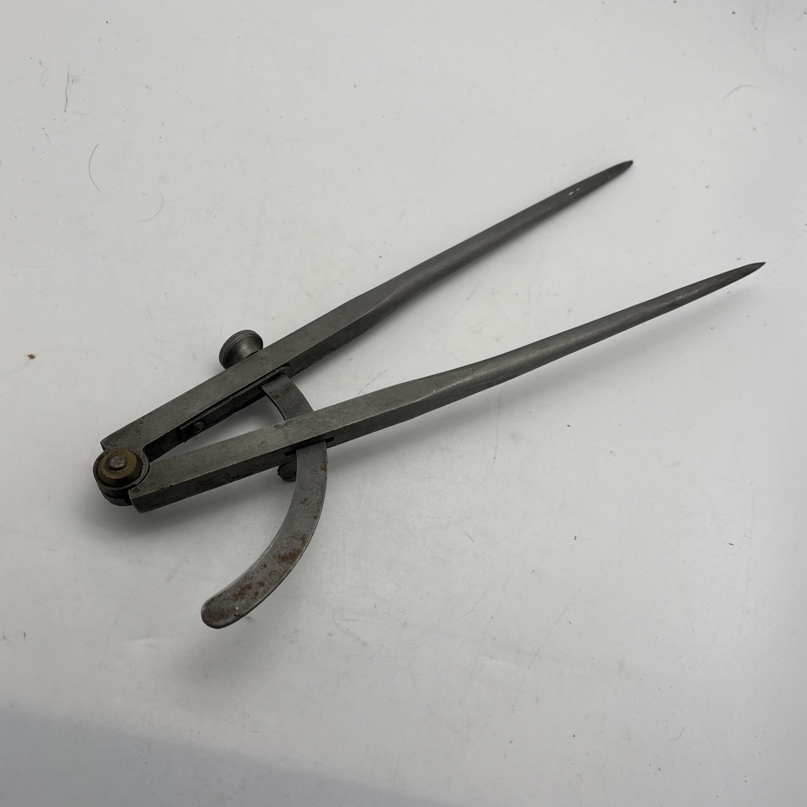 Antique 1920s Wing Divider Caliper WM Johnson Newark NJ Tempered Steel Tool