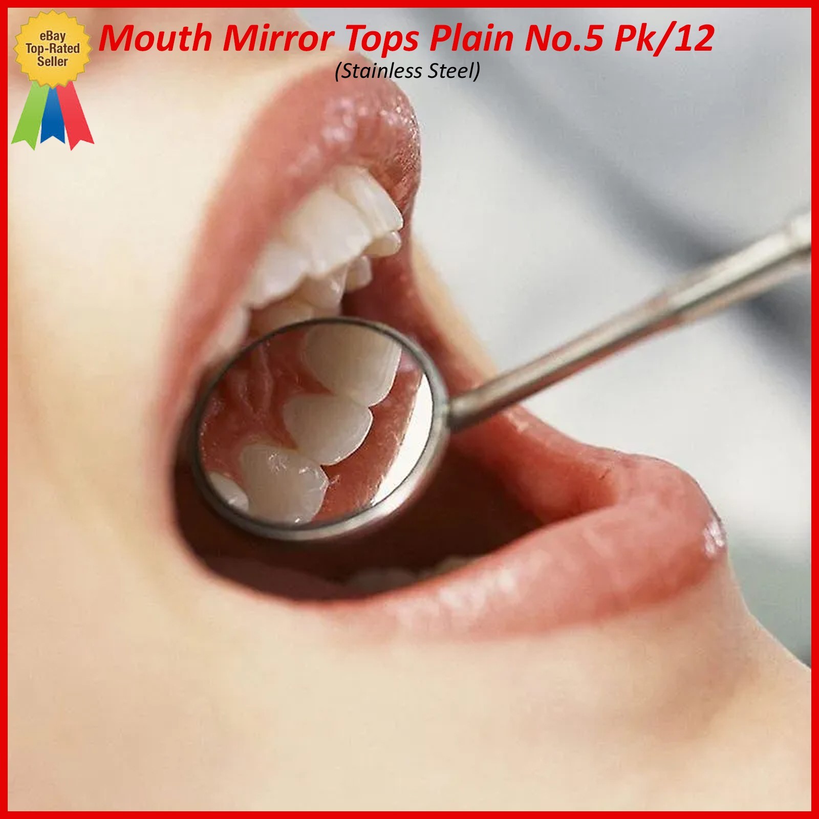 12Pcs Dental Premium Mouth Mirror heads Size #5 Mirrors Dentistry Instruments