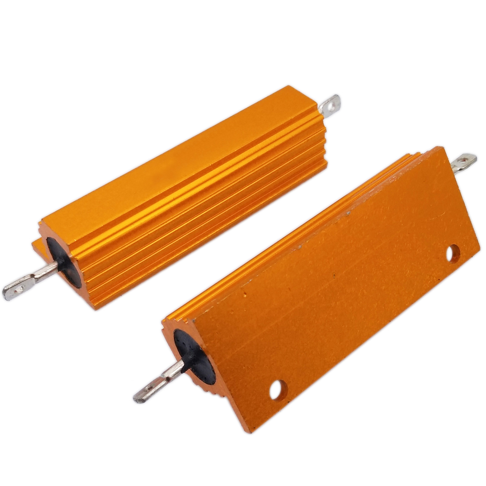 2x 100 ohm 100R 100W Watt Aluminum Housed Metal Case Wirewound Resistor
