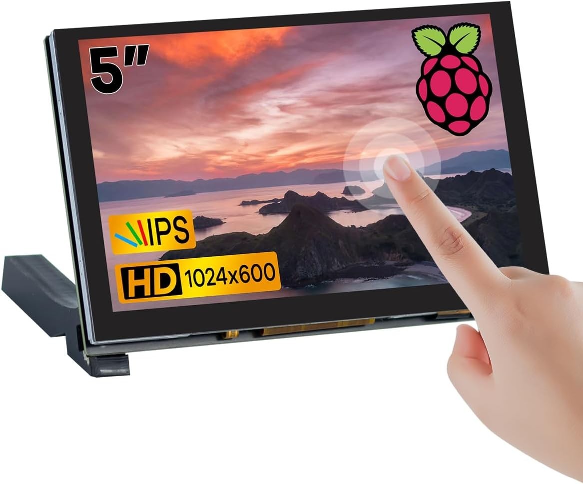 High-Definition 5-Inch HDMI Touchscreen with IPS Display for Gaming & DIY