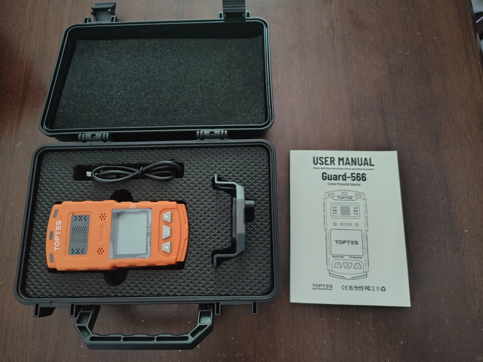 TopTes Guard-566 Portable Carbon Monoxide Detector, Rechargeable CO Detector