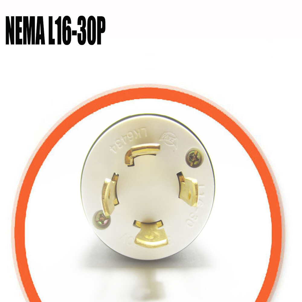 NEMA L16-30P Locking Male Plug Rated for 30A 480V L16-30 Plug AC 60Hz