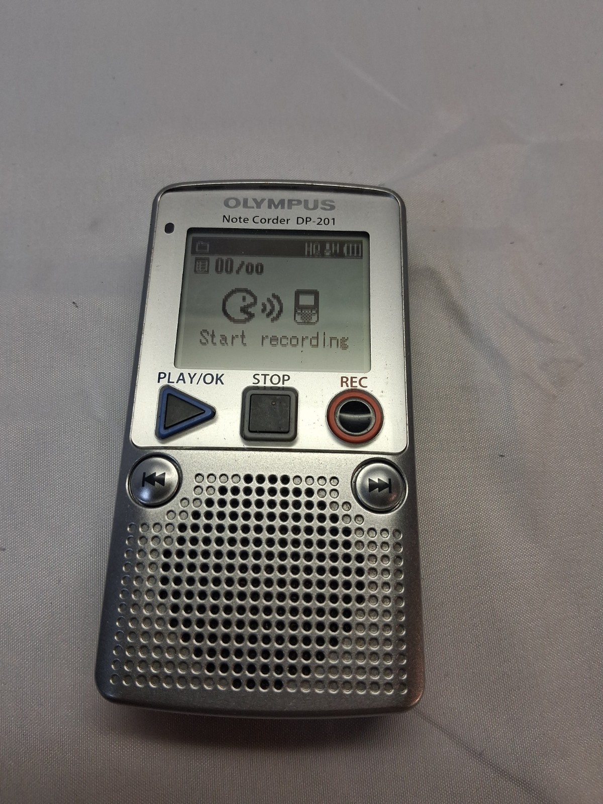 Olympus Note Corder DP-201 Digital Voice & Record Playback Tested/Working