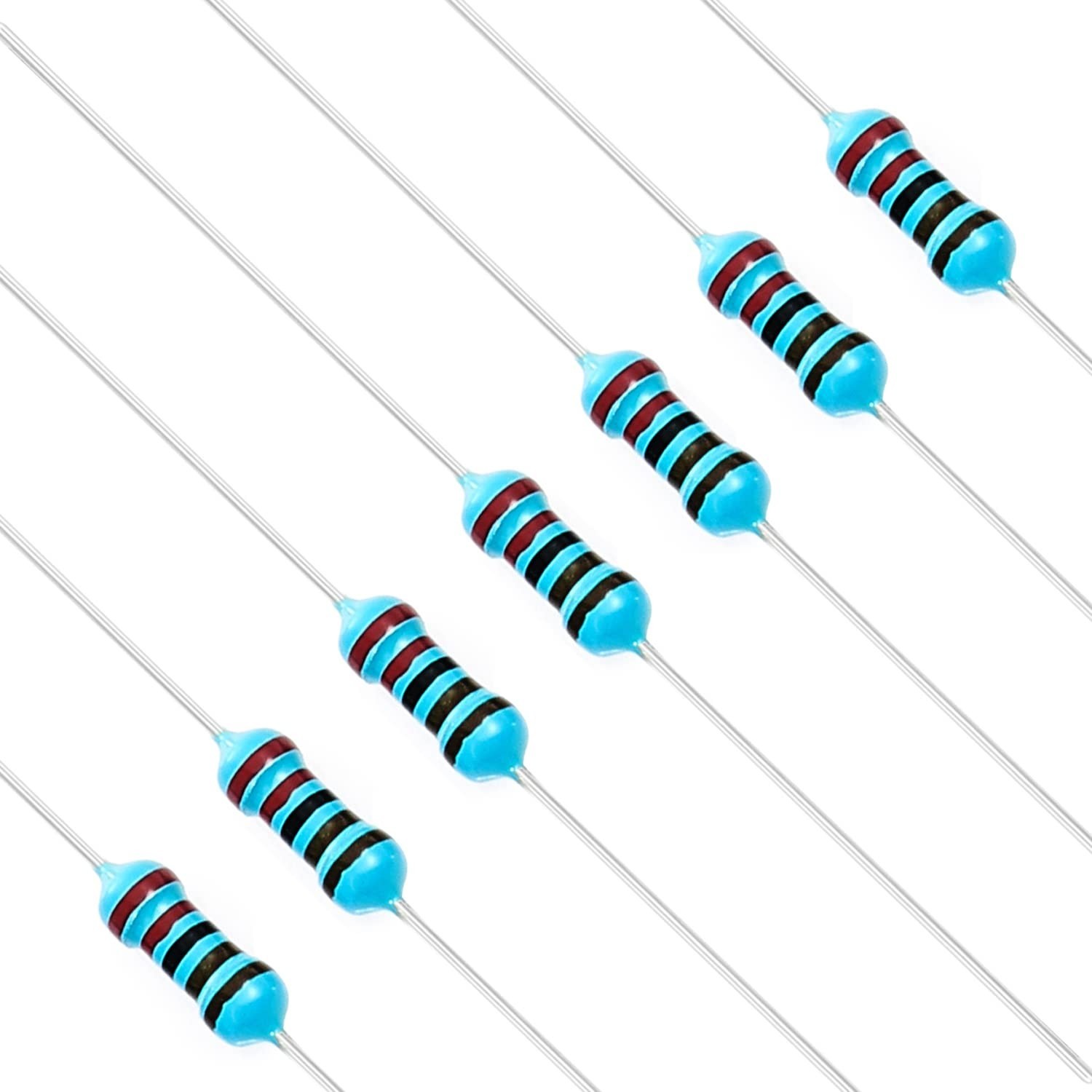 100pcs 2.2K Ω ohm Resistor 1/4W 0.25W 2k2 Metal Film Fixed Resistor 0.01 ±1% …