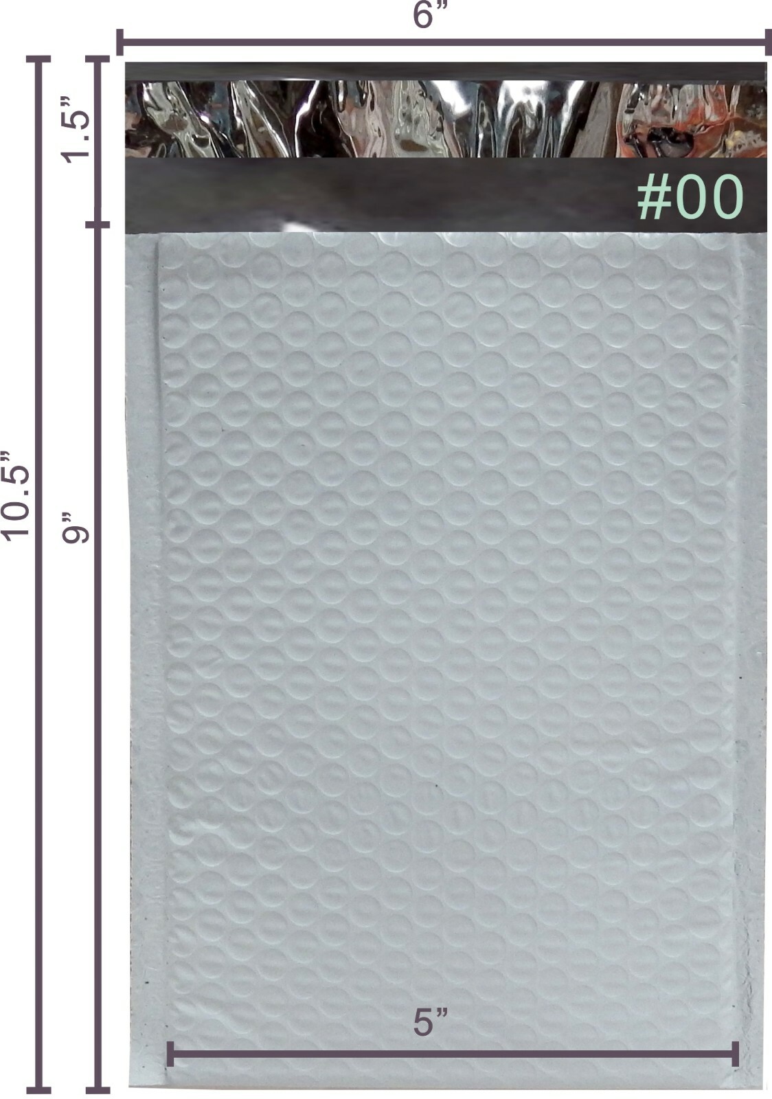 Yens® 250 #00 5×10 Poly Bubble Padded Envelopes Mailers Inner 5×9 250PM00