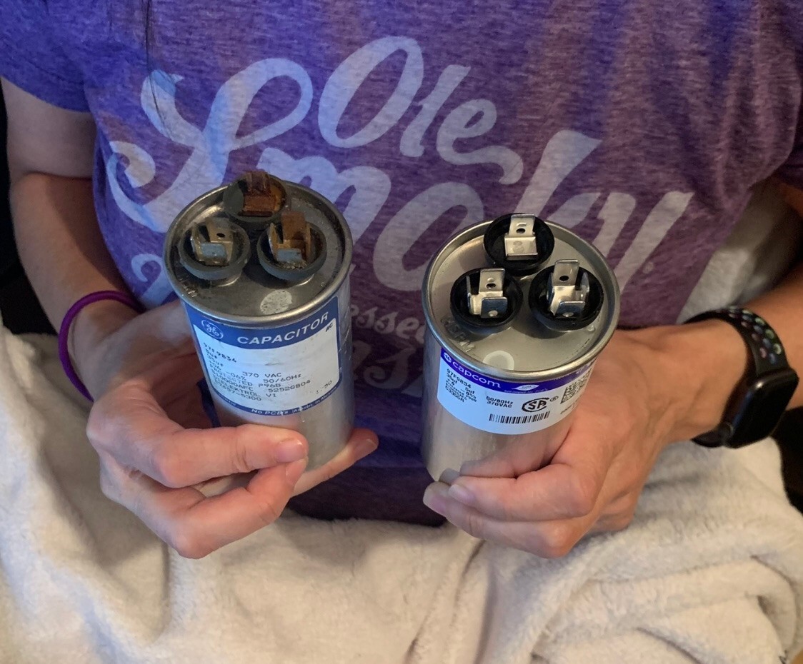 C3355R Capacitor Dual Run Round 35/5 UF MFD 370V VAC 97F9834 35 & 5 MFD At 370V