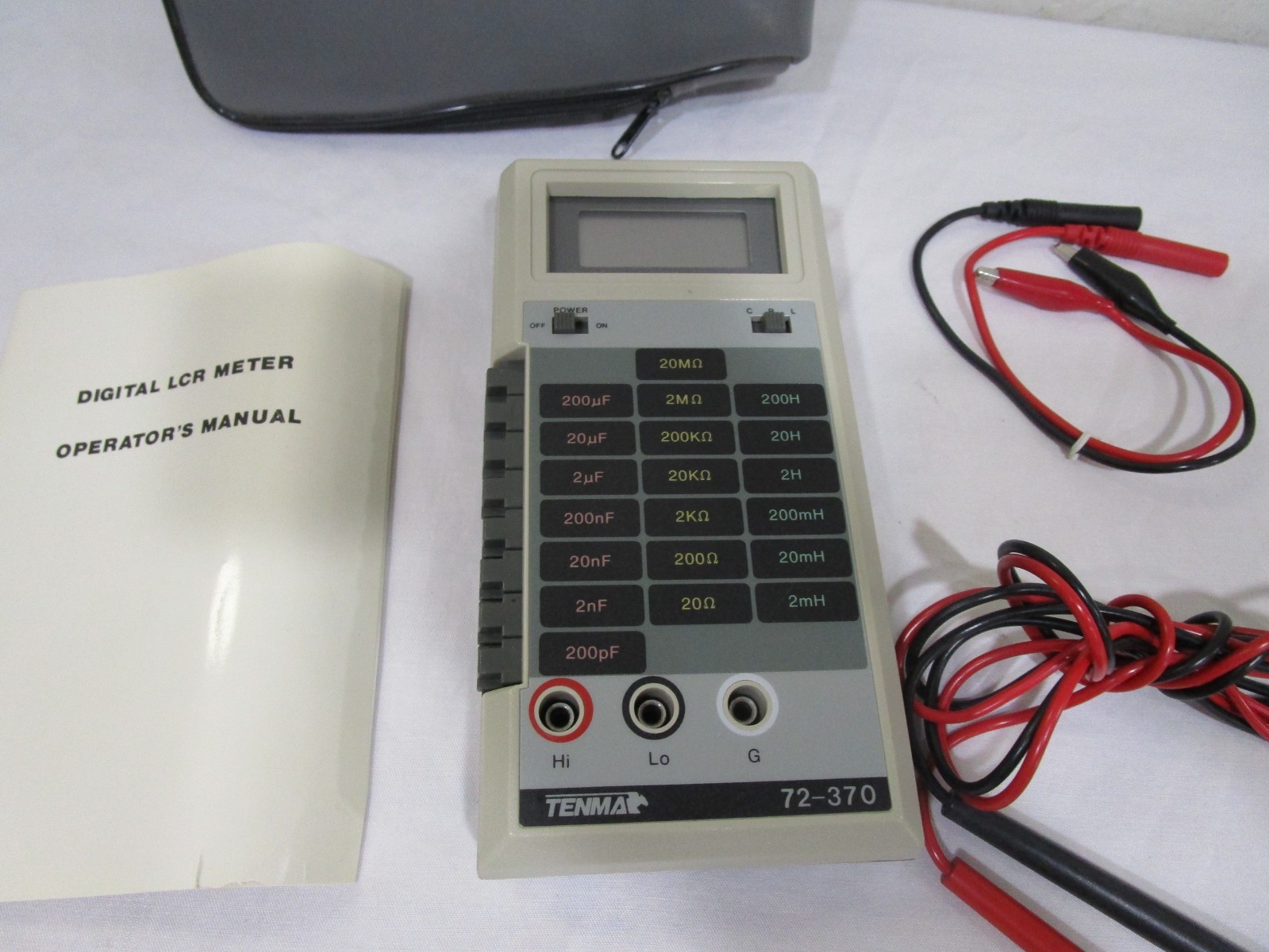 Tenma 72-370 Capacitor / Resistor / Inductor Tester w/ Case / Manual / 4 Probes