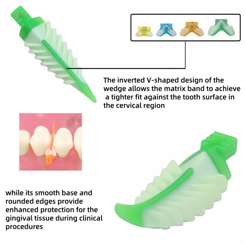 100 x Disposable Plastic Wave Shape Dental Tooth Gap Composite Interdental Wedge