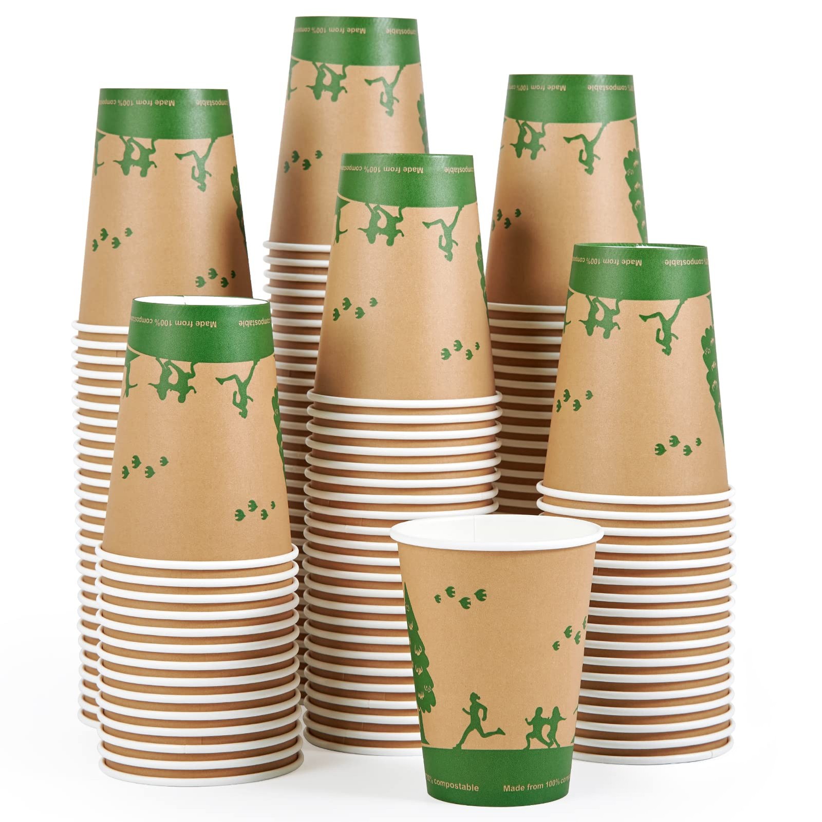240 Count 12 oz Compostable Paper Cups, Biodegradable Disposable Paper Coffee…
