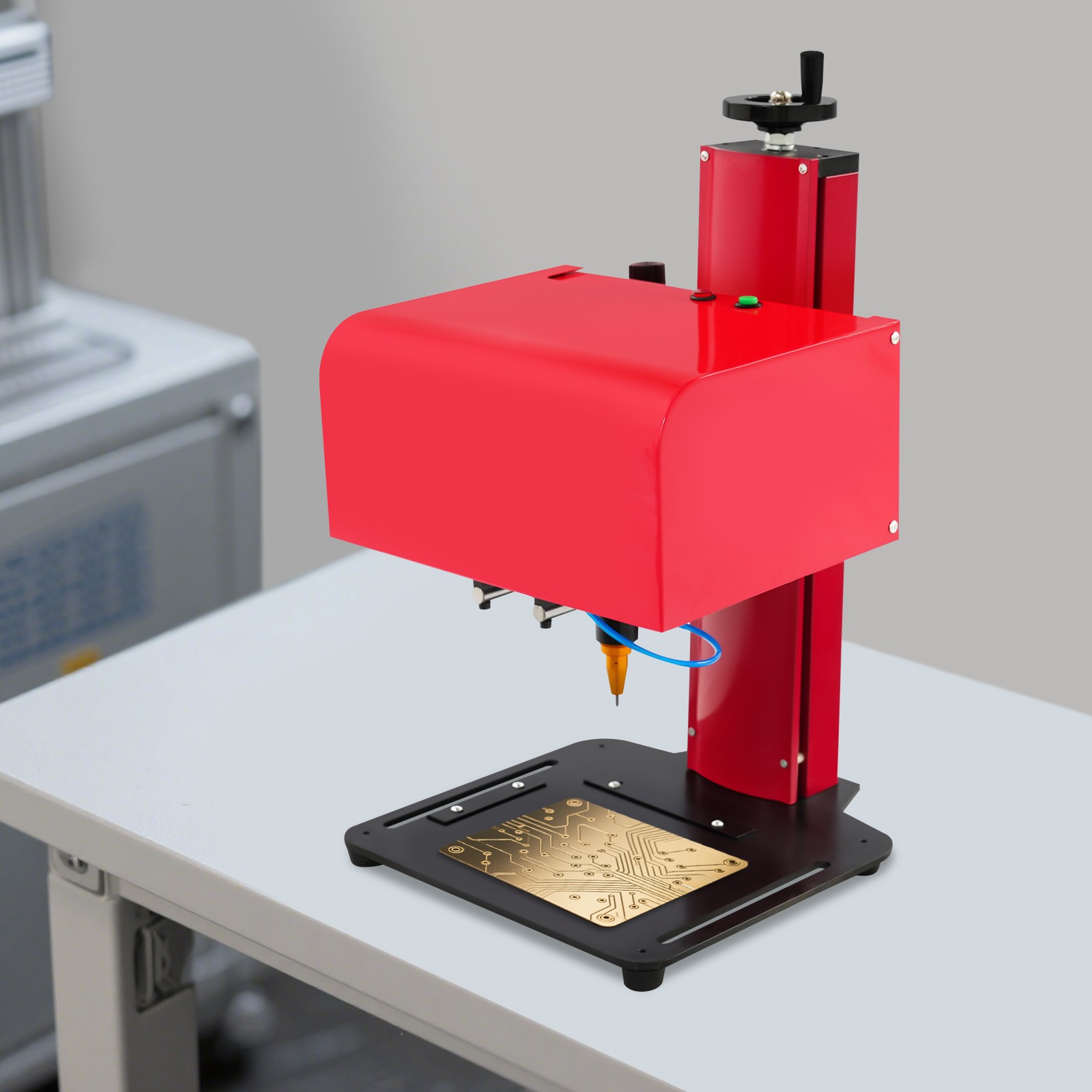 Pneumatic Dot Peen Marking Machine Benchtop For Metal Nameplate Marking