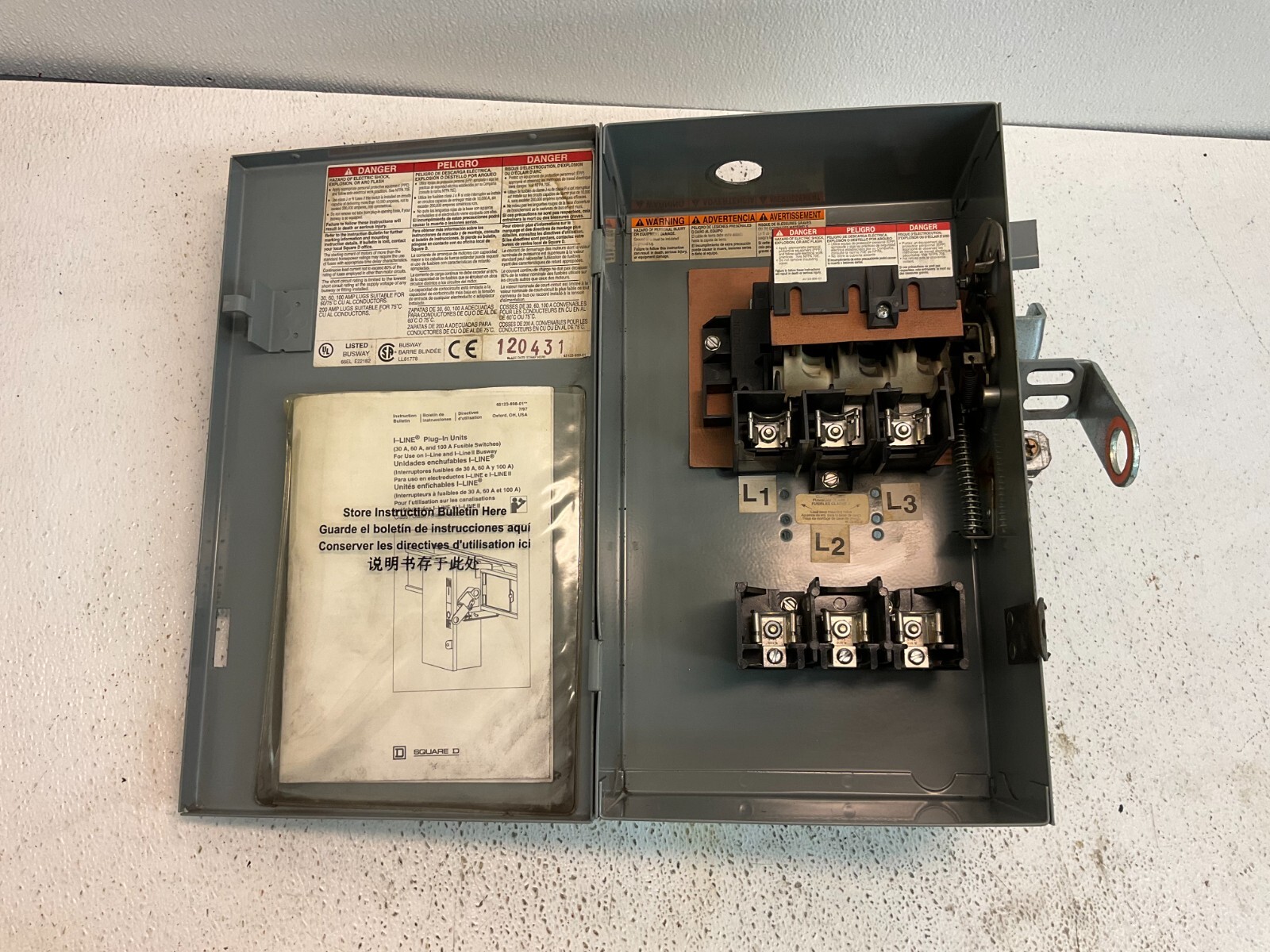 Square D PQ3603G I-LINE Fusible Busway Unit 30 A 600 V 3P 3W PQ-3603G (VT)