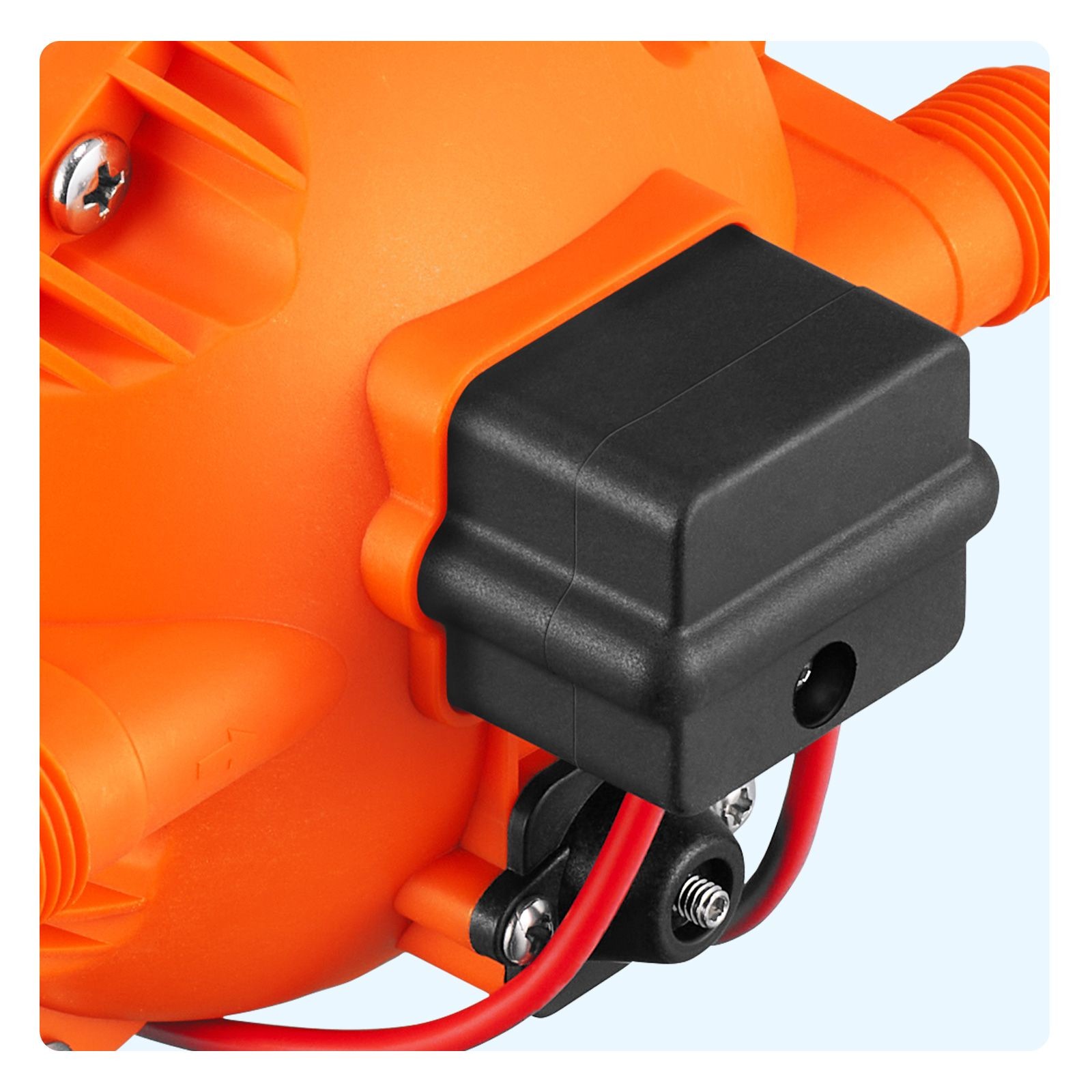 Water Diaphragm Pump, 12V DC, 5.5 GPM Flow, 70 PSI Rated Pressure (40-100 PSI Ad