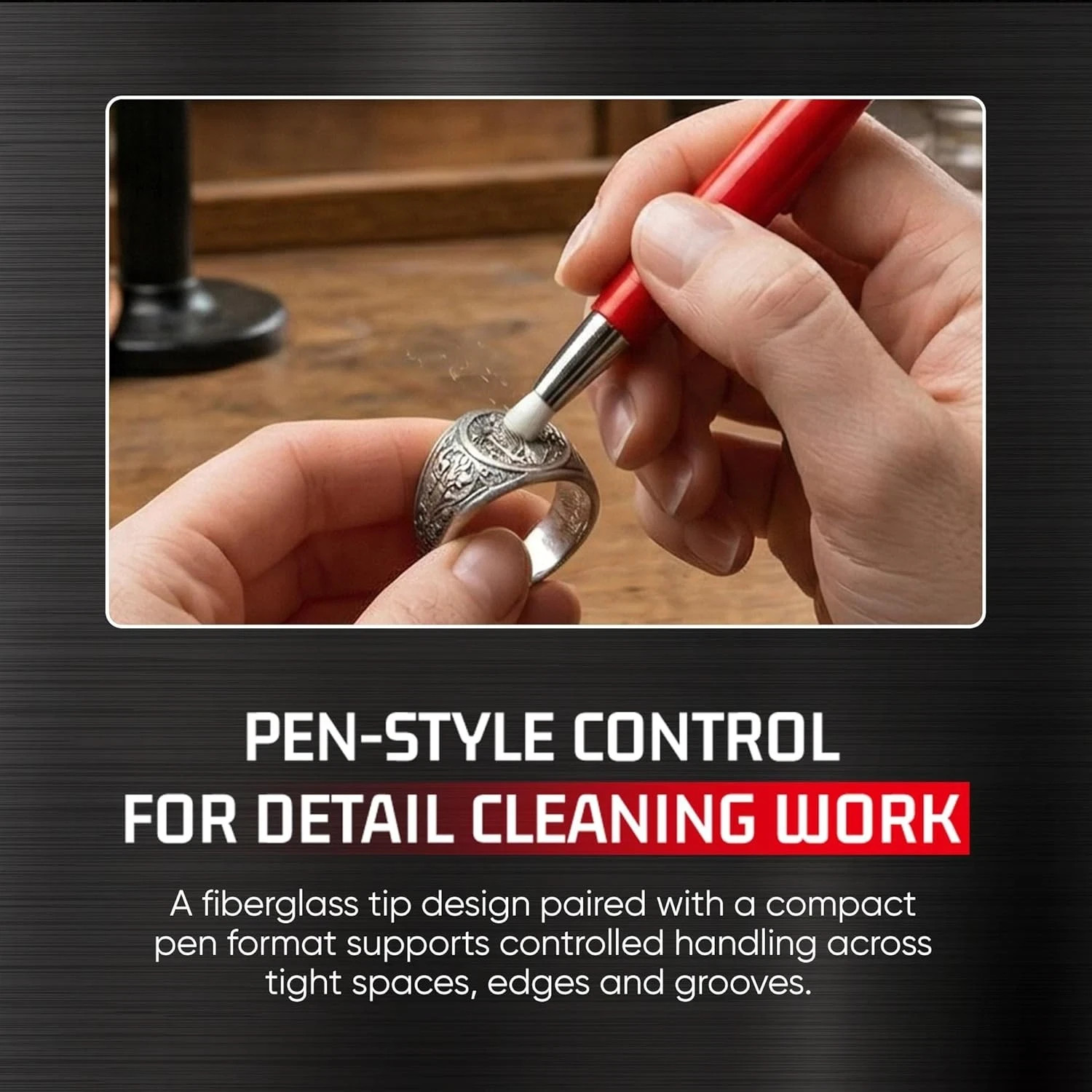 3 Fiber Glass Scratch Brush Pencil Clean Remove Rust Dirt Jewelry Watch TOOLS