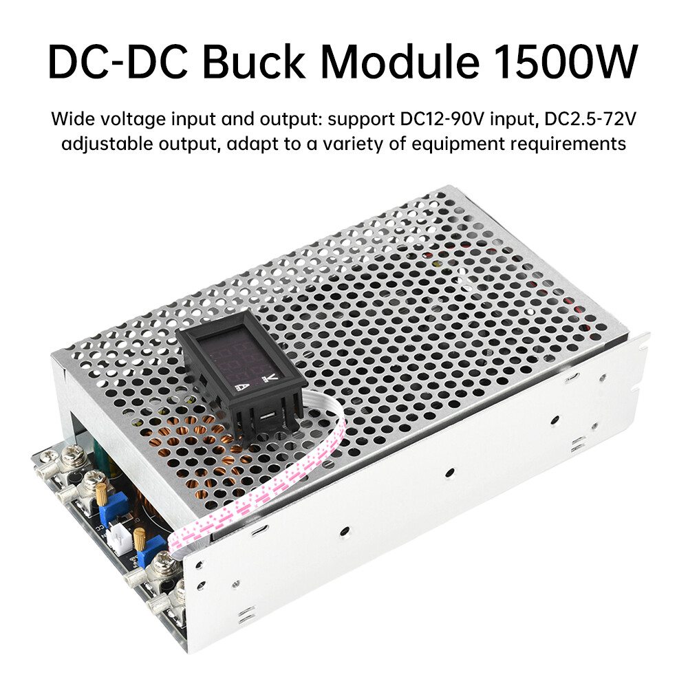 DC-DC Buck Module 1500W Adjustable Power Supply Module 15-90V to 2.5-72V 1.5-50A
