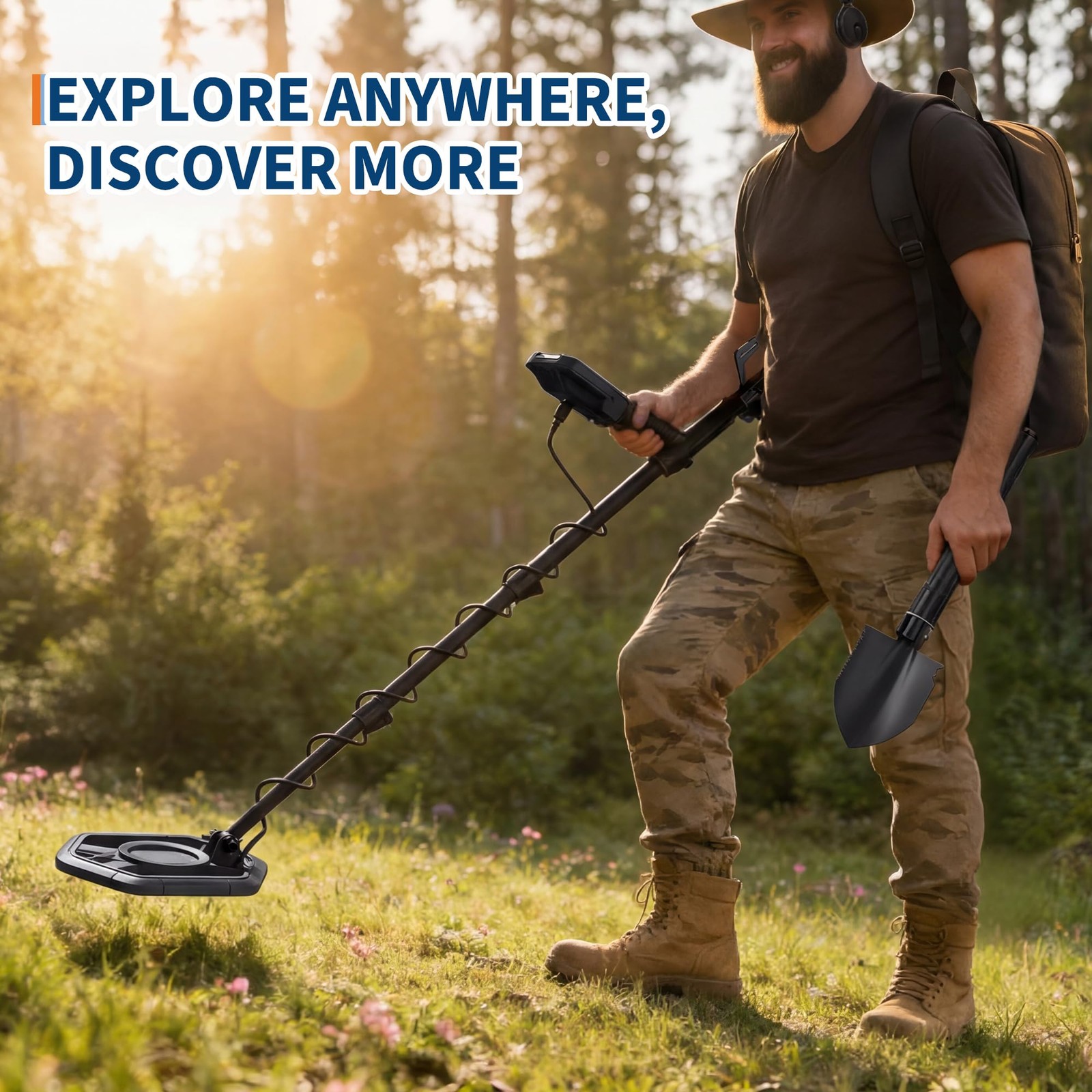 Deep Ground Metal Detector For Adults Underwater Beach Yard Waterproof Seeker US