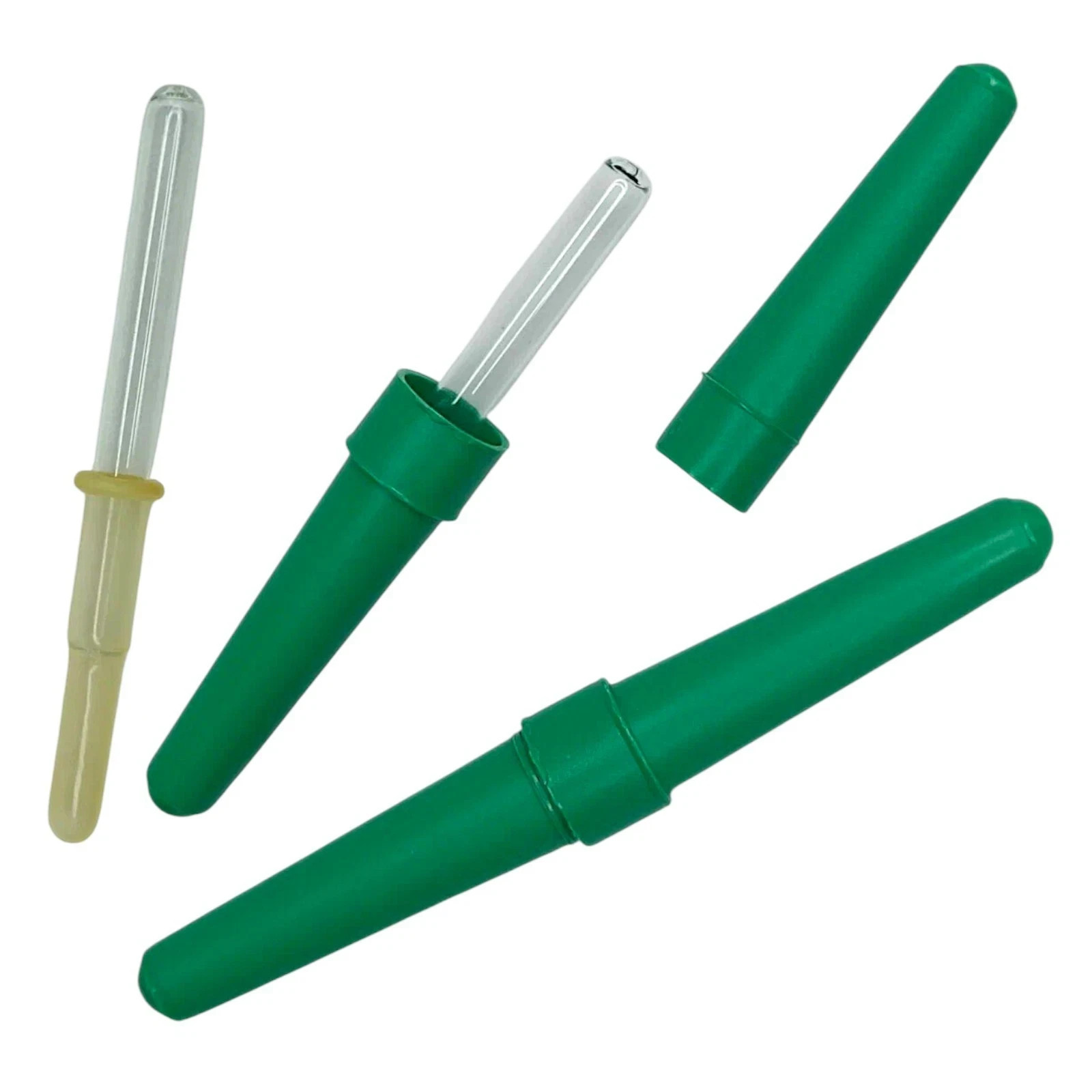 3 Reusable Glass Dropper Pipettes with Rubber Bulbs & Protective Cases 9 cm