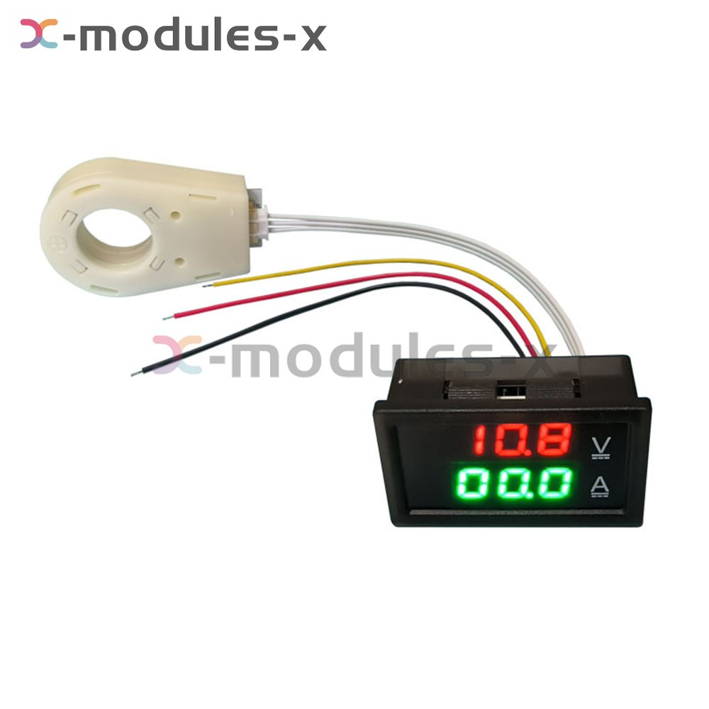 DC0-300V 50/100/200/400A Digital Current Voltage Meter Hall Ammeter Voltmeter