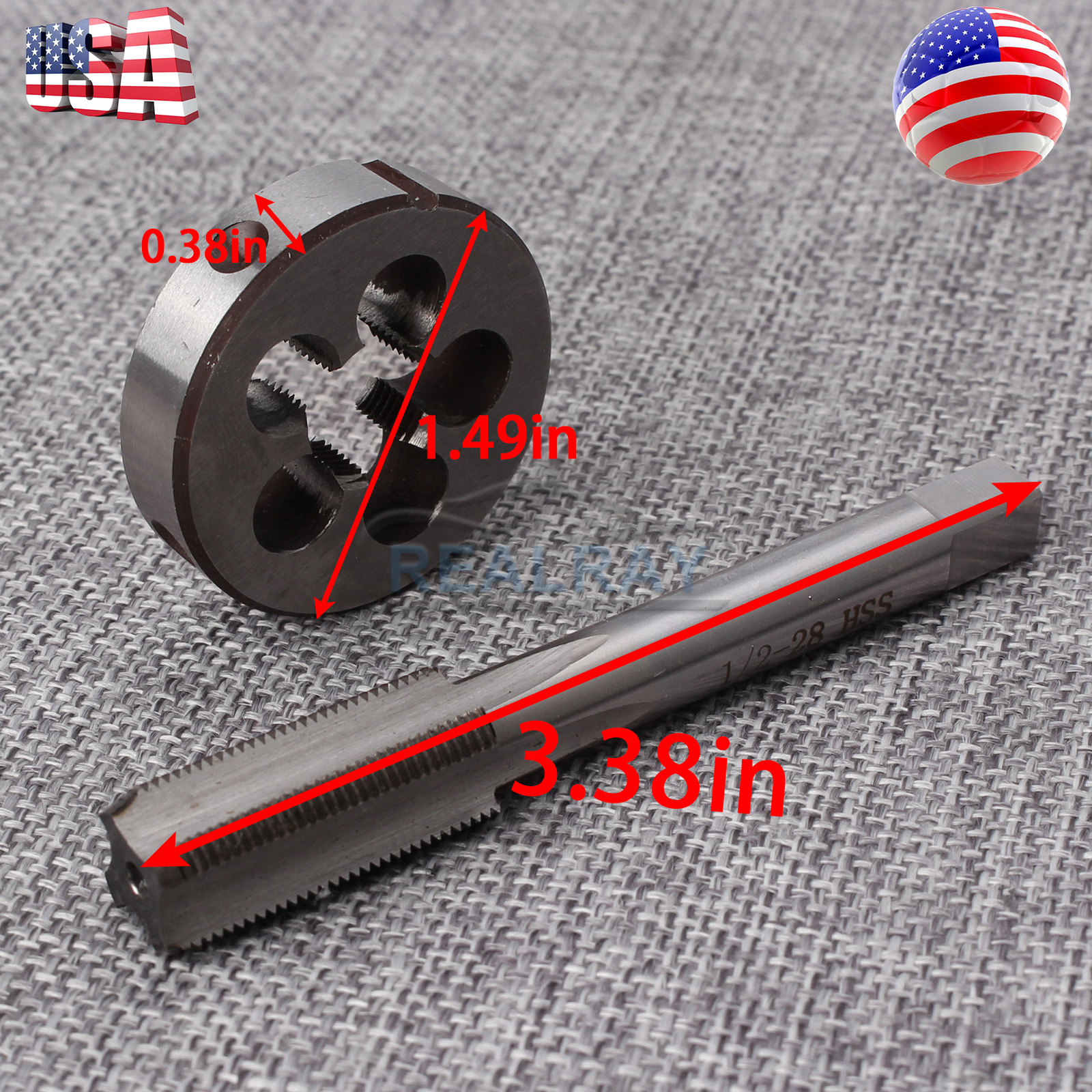 1/2″-28 Gunsmithing Tap and Die Set High Quality (1/2″ x 28) 22LR 223 5.56 9mm