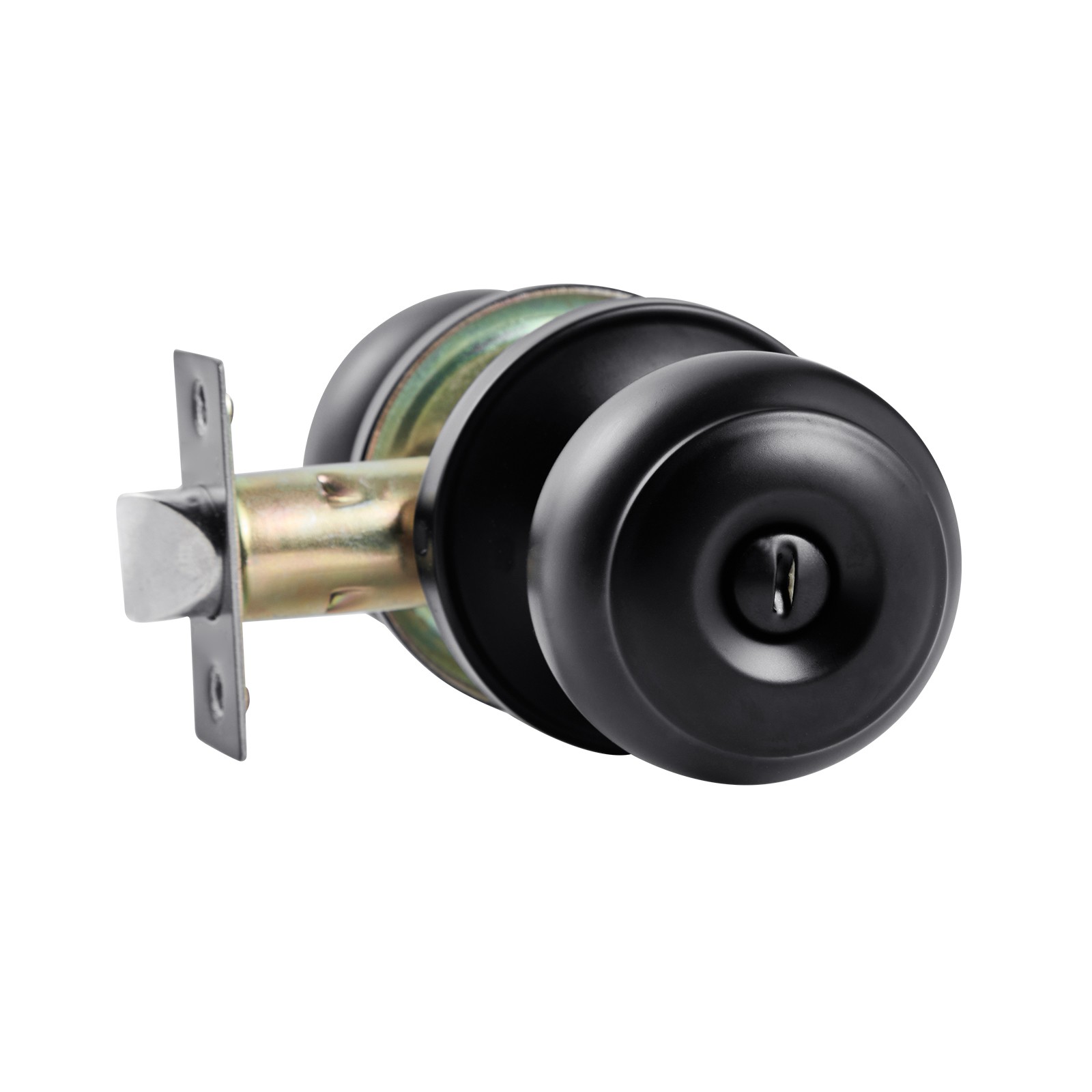 Uimoso Matte Black Interior Door Knobs for Bedroom and Bathroom, 6-Pack, Keyless