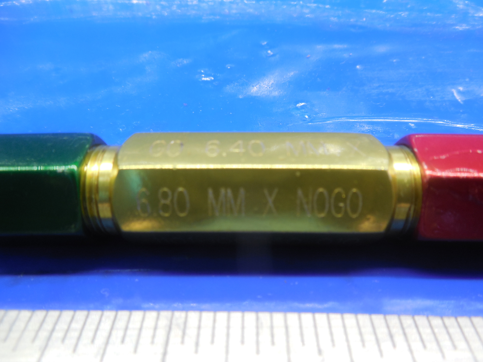 6.400 & 6.800 MM CLASS X SMOOTH PIN PLUG GAGE GO NO GO 6.50 7 7.0 MM .2500 +.002