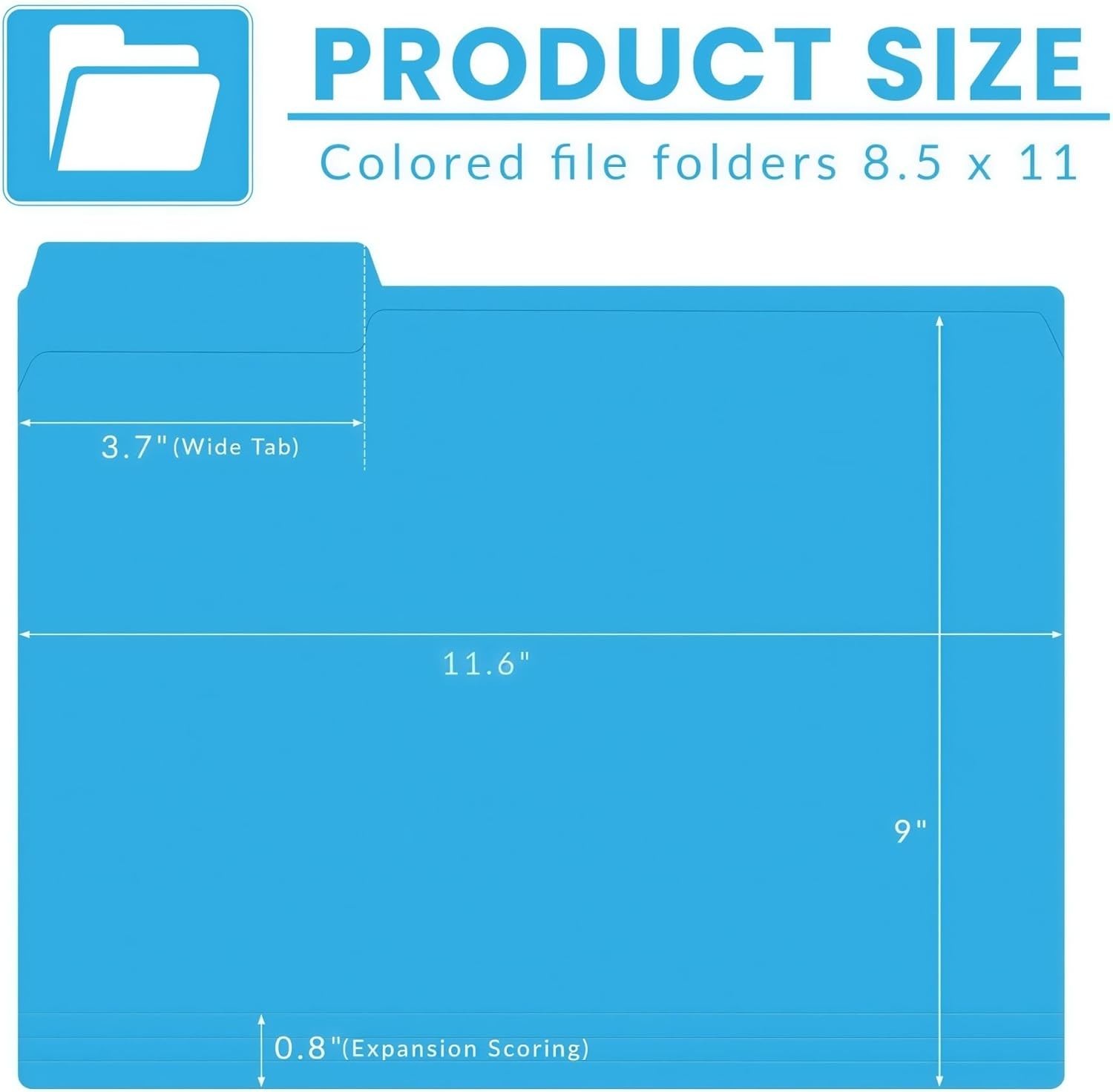 8/30/120 Pack Colored File Folders, 1/3 Cut Tab Letter Size 8.5″ x 11″ Manila