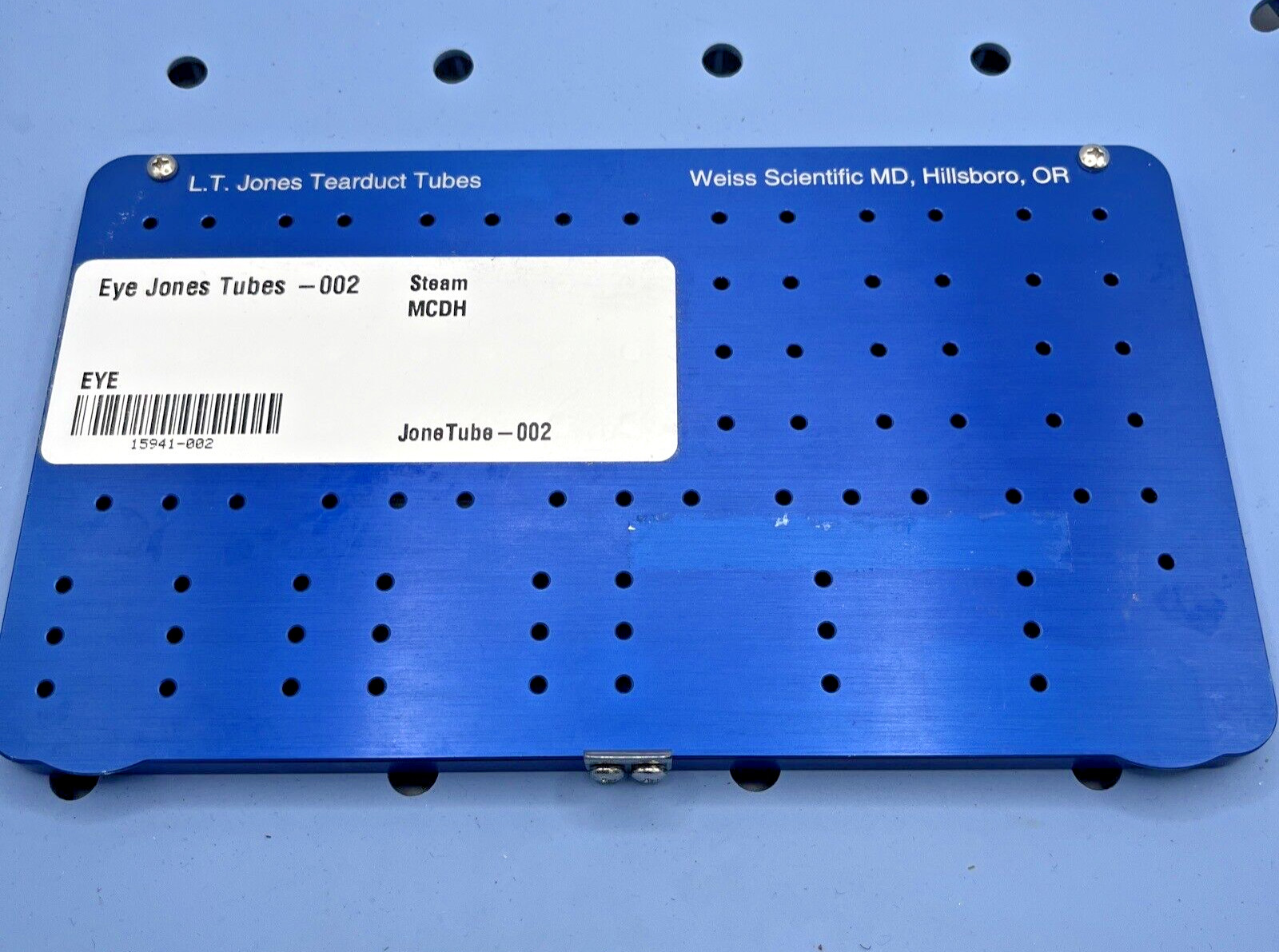 Weiss Scientific L.T. Jones Tear Duct Tubes Sterilization Case, 90000-0005