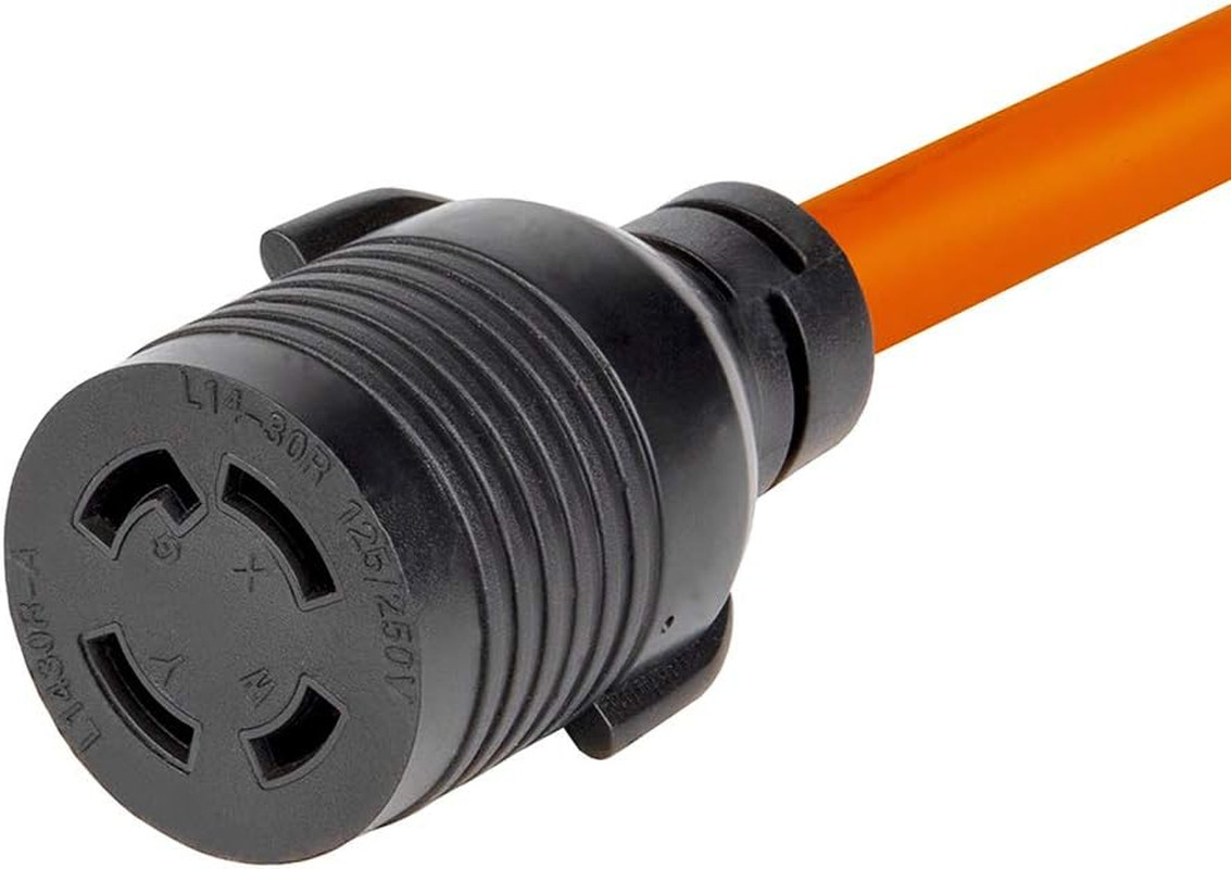 1.5FT Nema TT-30P to L14-30R Adapter, 30-Amp RV to L14-30R Generator Transfer Sw