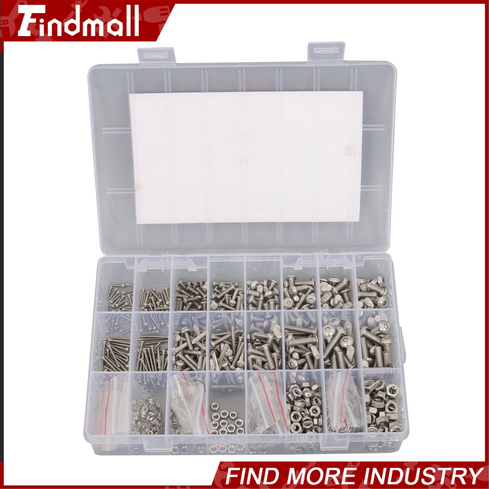 1625Pcs M2 M3 M4 M5 Metric Screw Assortment,304 Stainless Steel Bolts and Nuts
