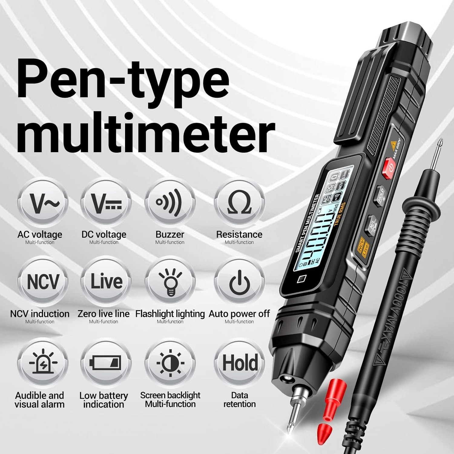 ANENG Digital Pen Multimeter AC DC Voltage Tester Voltmeter NCV Auto Range US