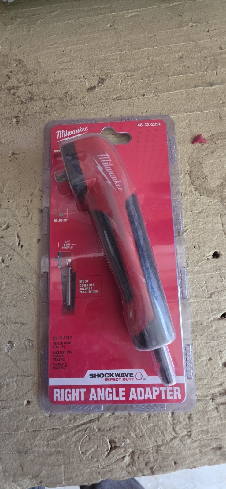Milwaukee Shockwave 48-32-2390 Right Angle Adapter – Red