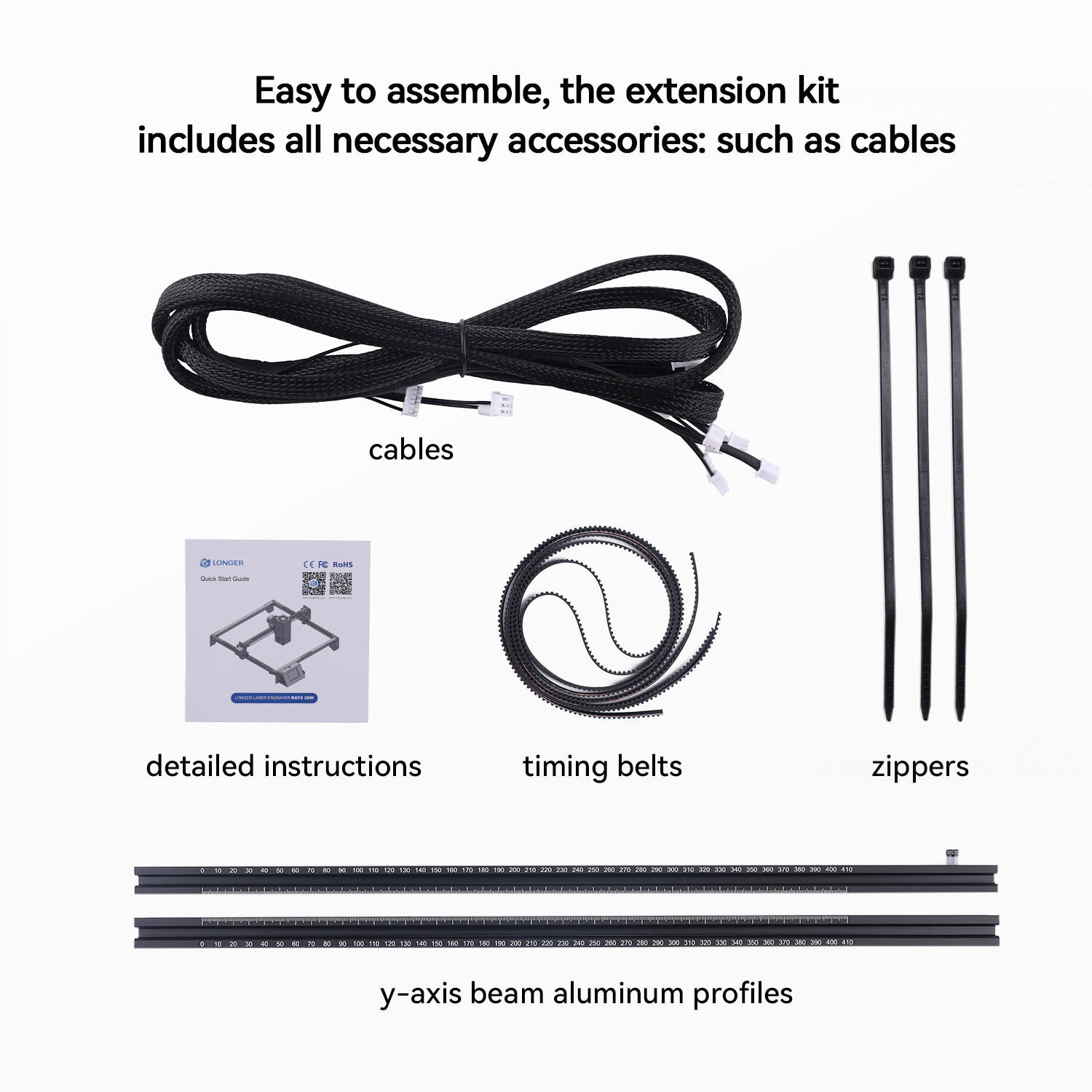 Longer RAY5 Extension Kit – Laser Engraver Area Expansion Kit for ray5 （Used）