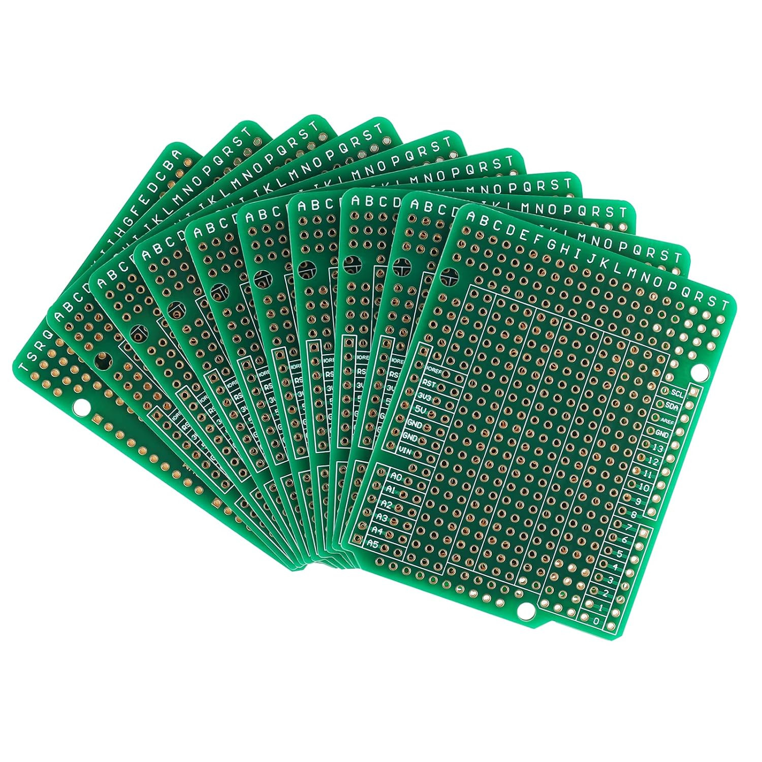 Double-Sided PCB Prototype Board for Arduino UNO R3 – 10 Pack