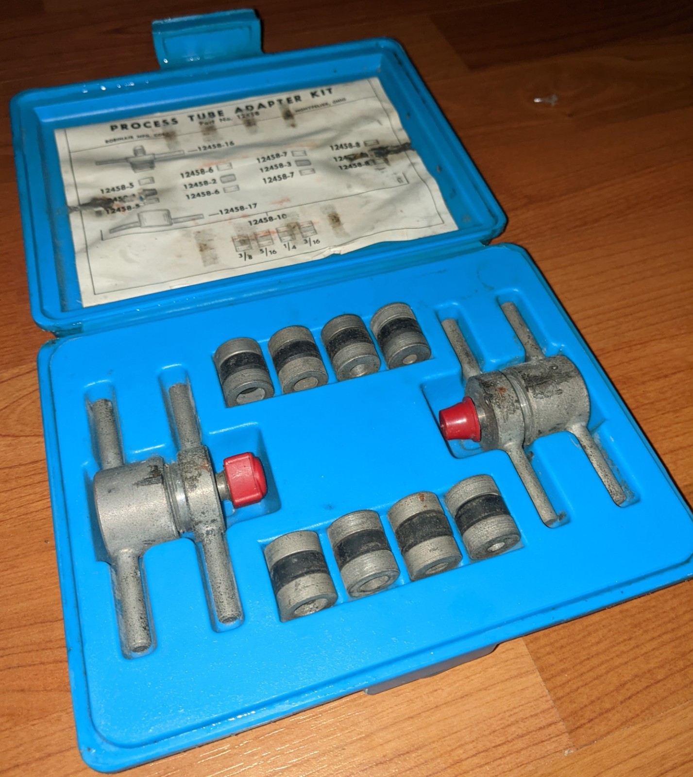 Robinair Robinar Rob HVAC A/C Process Tube Adapter Repair Tool Kit 12458 12396