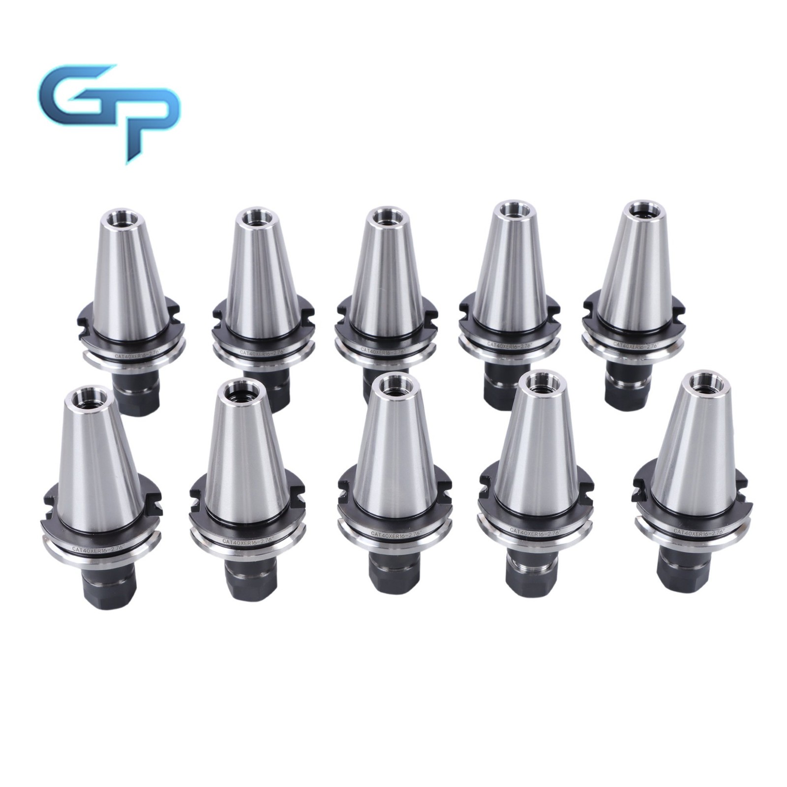 10 pcs CAT40-ER16 Collet Chuck 2.76″ 70mm Length Tool Holder Set