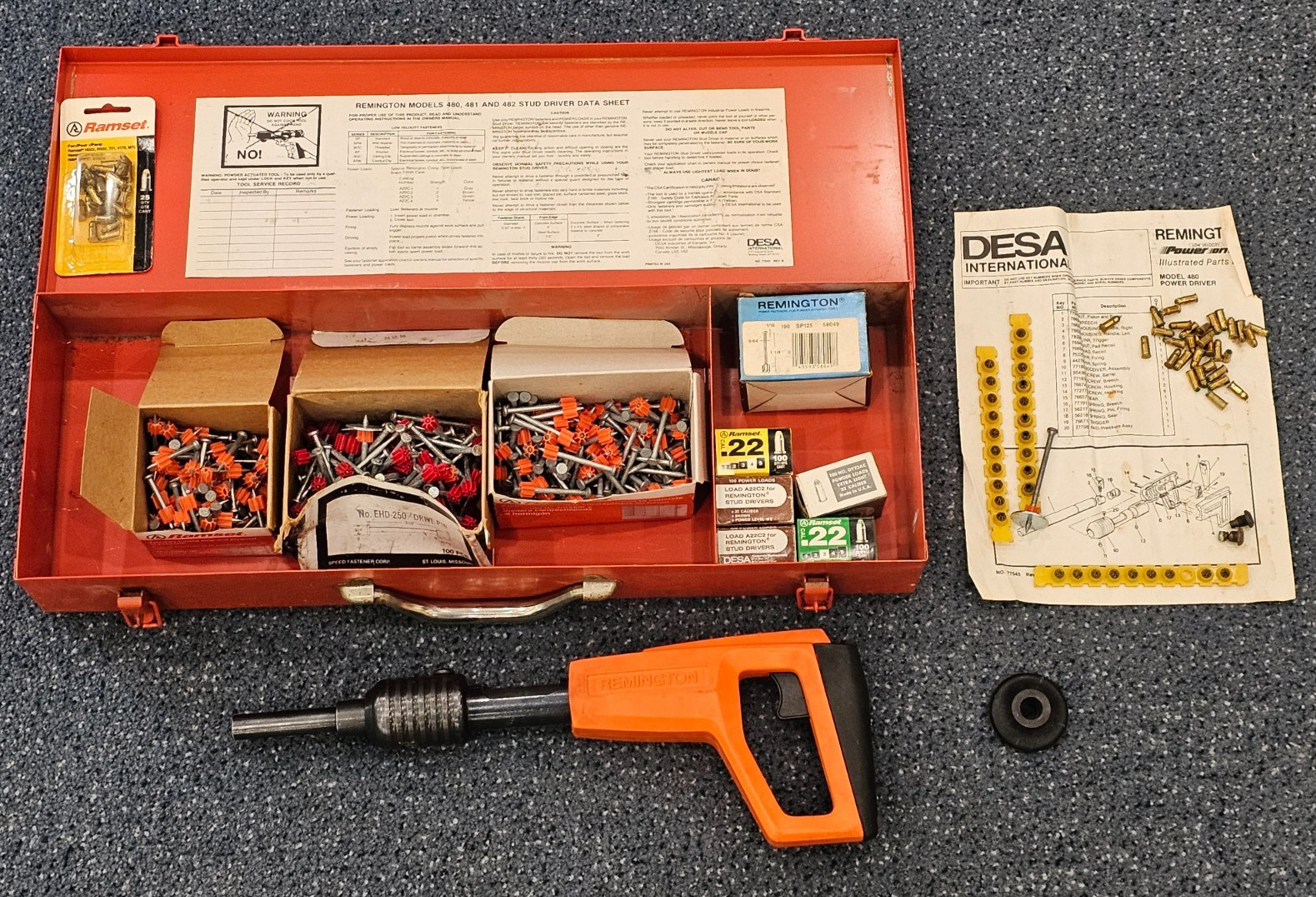 Remington 480 Power Actuated Tool Stud Driver Pre-owned w/ Case