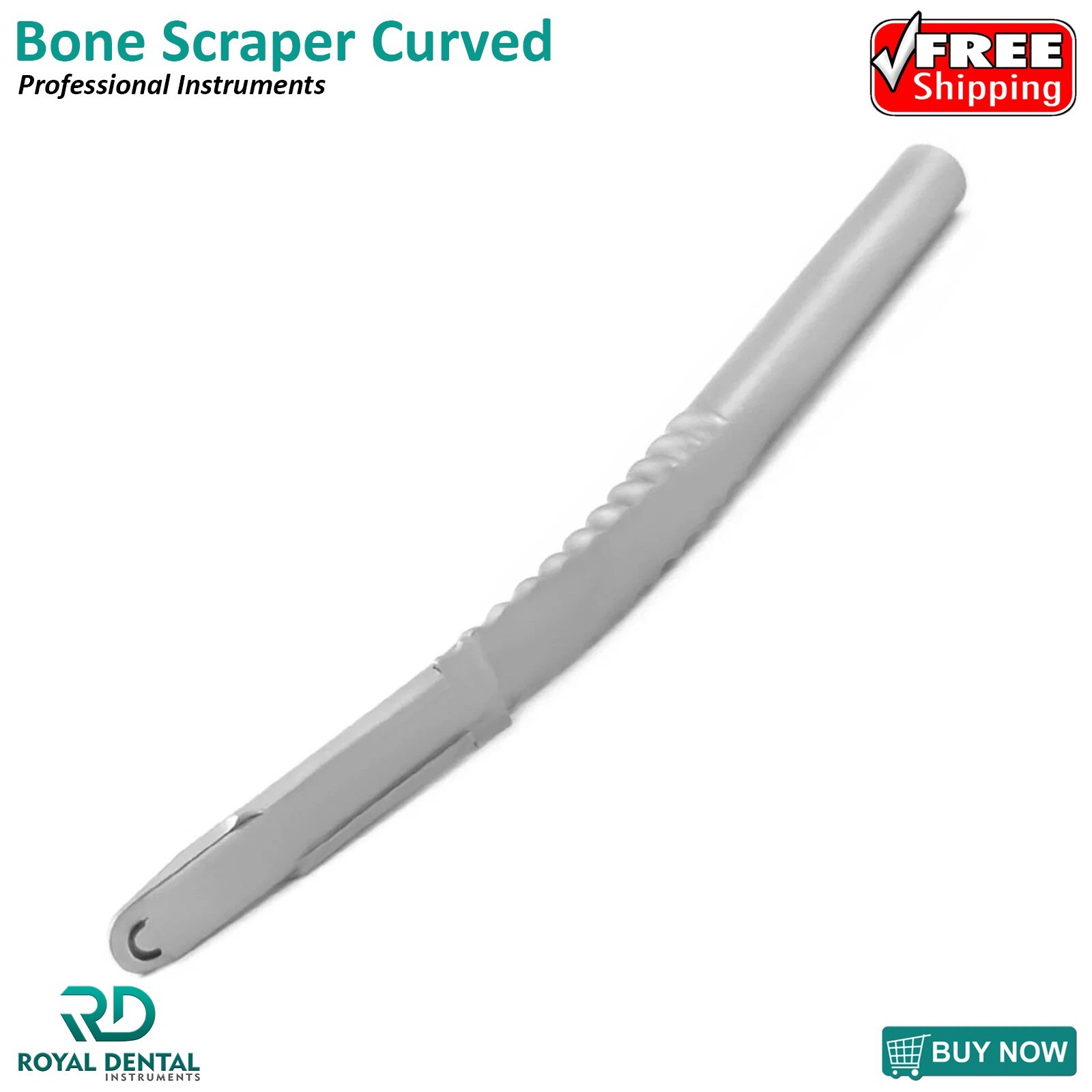 Dental Bone Scraper Harvester Curved With Blade Implant Bone Grafting Collector