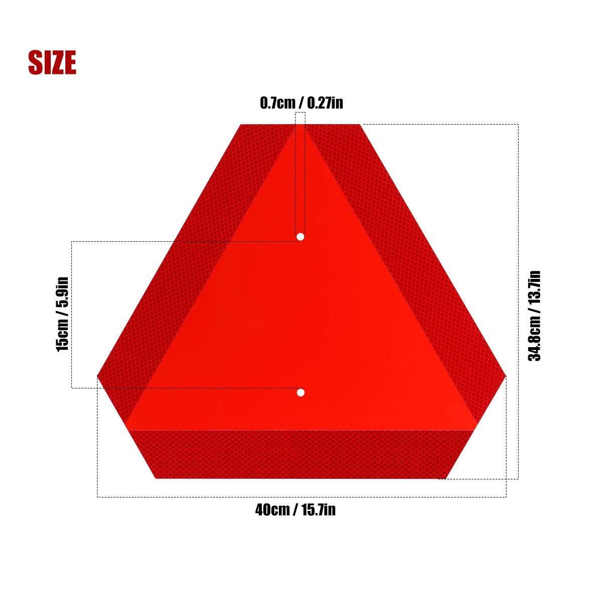 Aluminum Slow Moving Vehicle Safety Sign Slow Moving Vehicle Triangle Red Sign