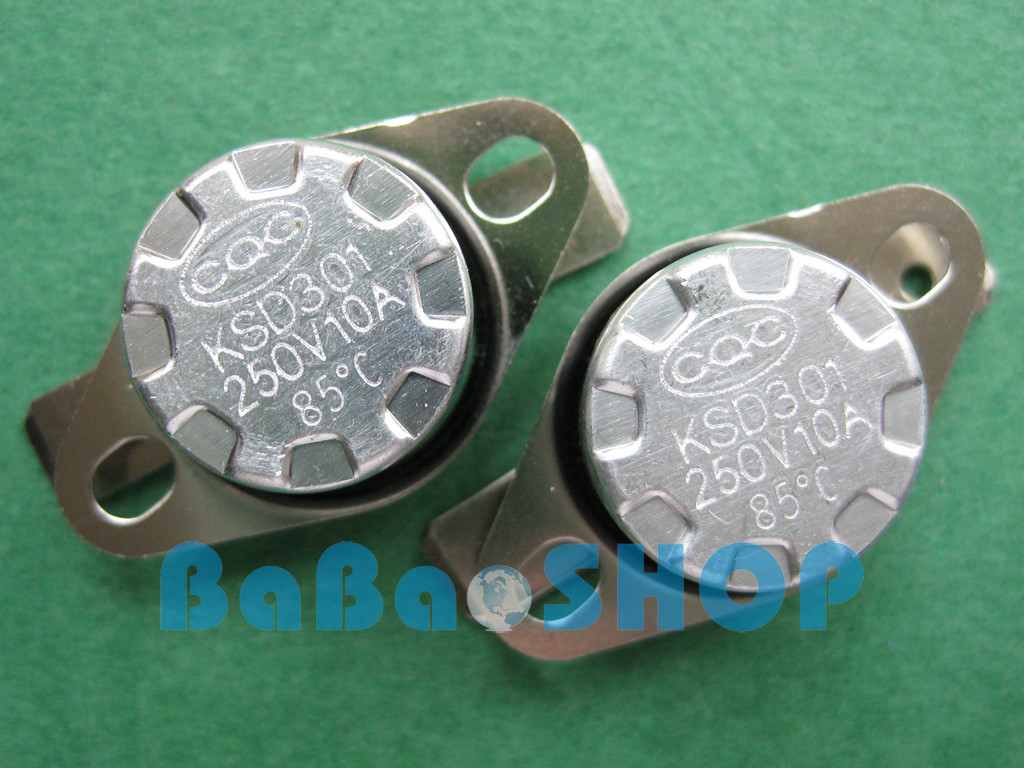 2pcs KSD301 85°C / 185°F Degree Celsius N.C. Temperature Switch Thermostat
