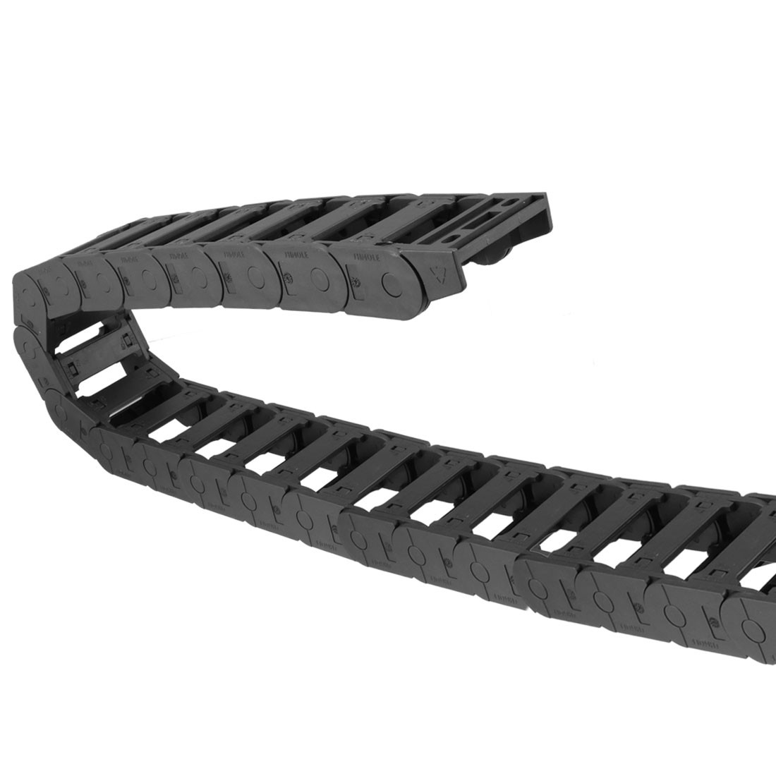 Drag Chain Cable Carrier Open Type with End Connectors R55 25X57mm 1M