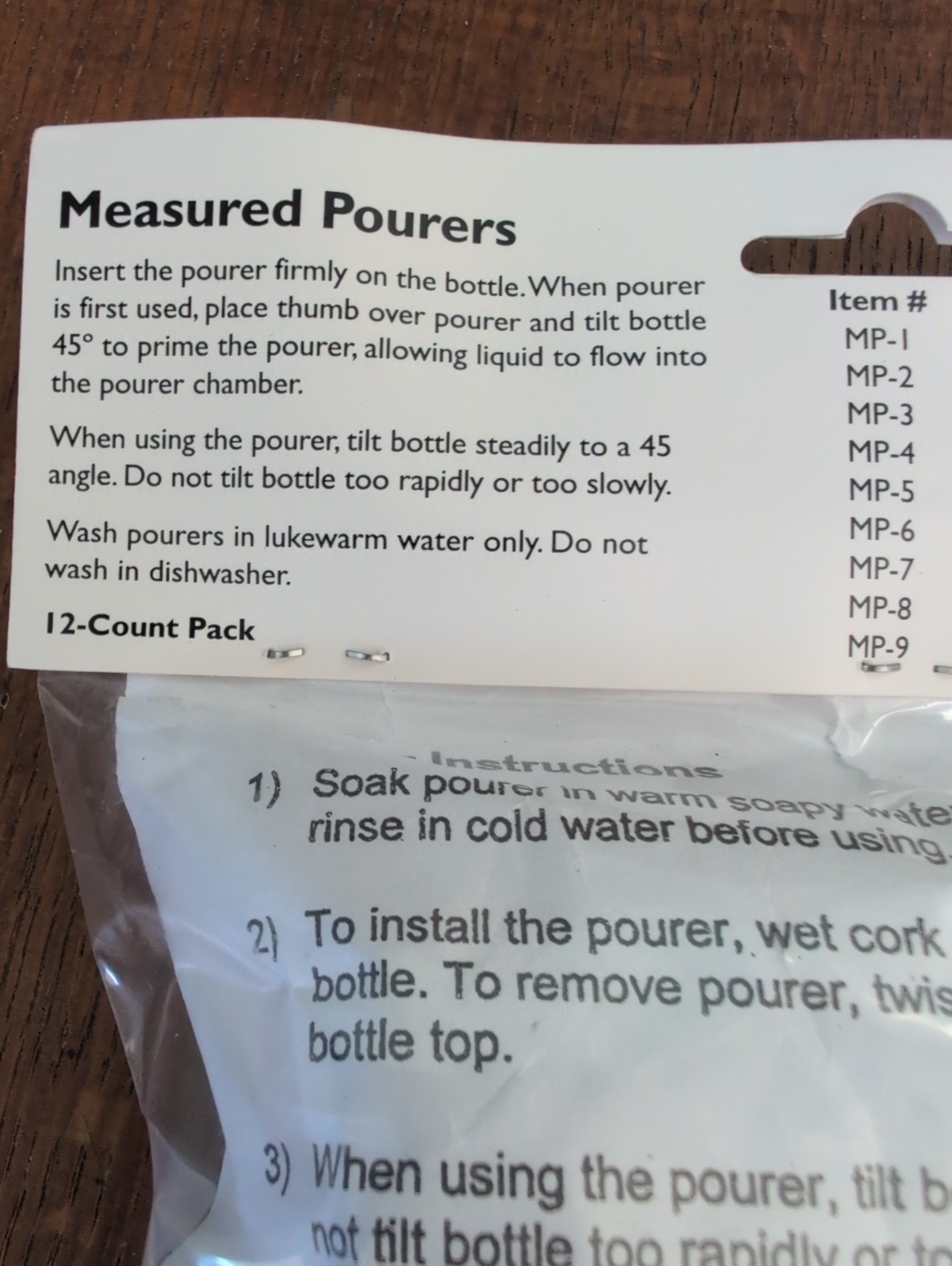 12 Per Bag – Update Int’l 1.5 OZ MP-8 Measured Pourers