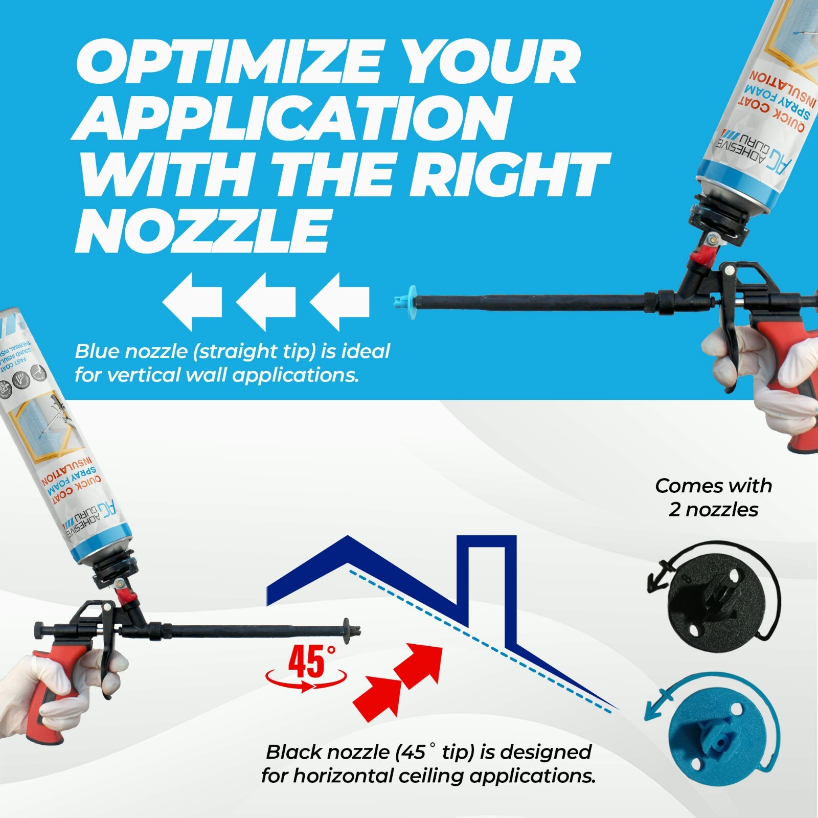 Adhesive Guru Spray Foam Insulation Kit (18 x 32.80 oz/930 gr – 360 Board feet),