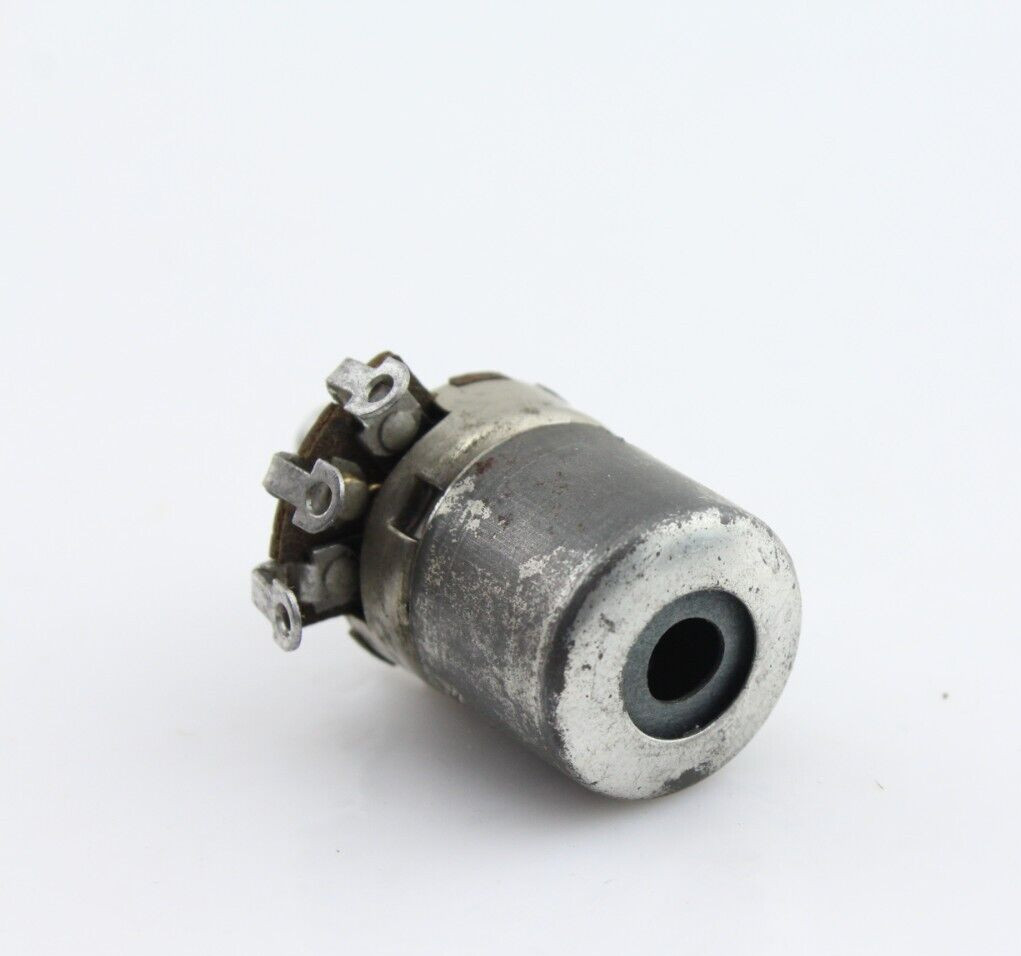 Vintage 1955 Stackpole 1M Ohm Audio Taper Potentiometer Switched RF Shield Cup