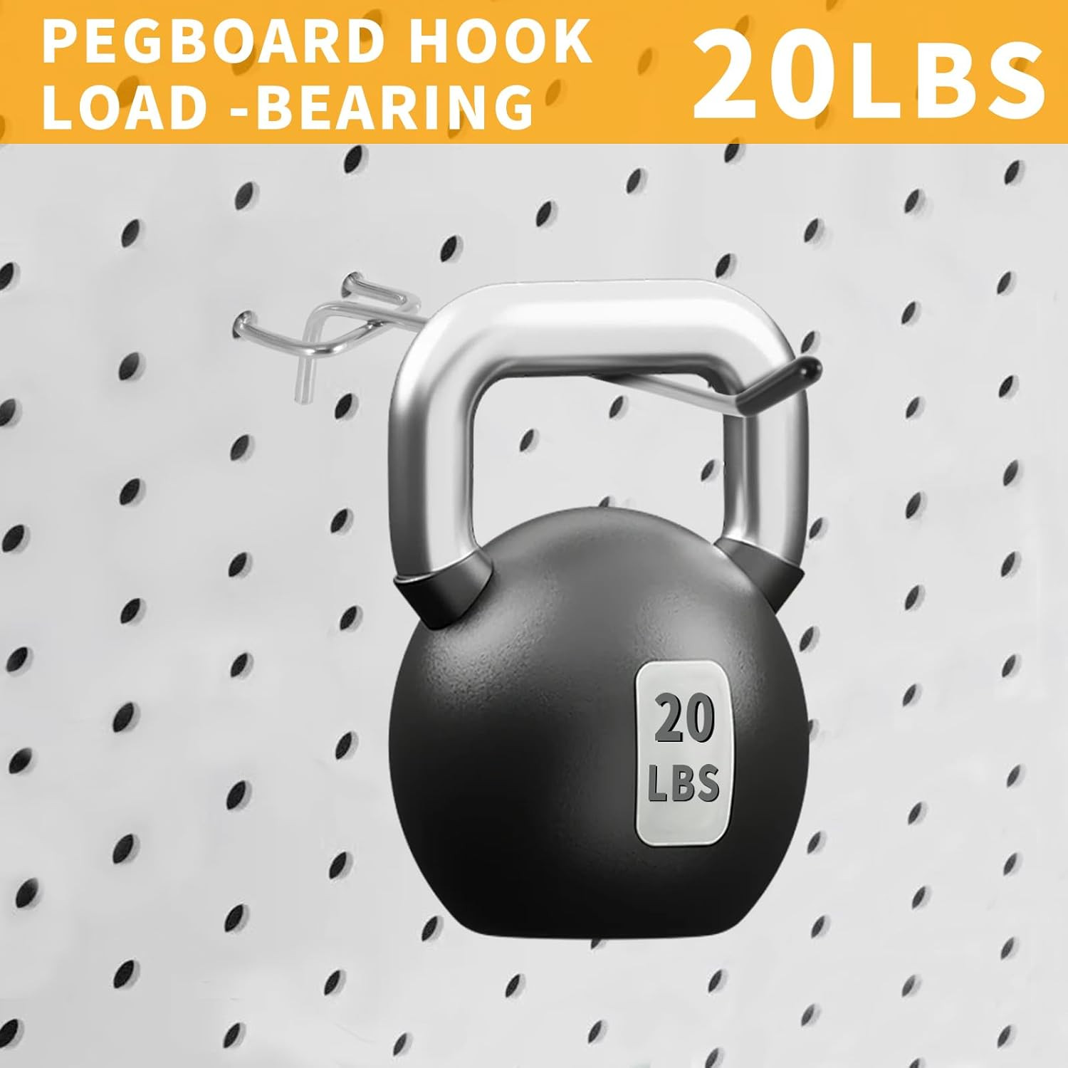 Pegboard Hooks 25Pack 4Inch Peg Board Hooks For Hanging Fit 1/8″ Metal Pegboards