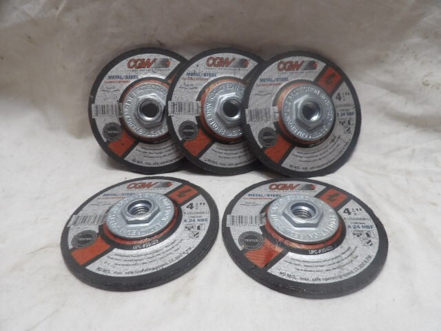 CGW Grinding Wheels 4-1/2″x1/4″x5/8″-11 #35623 Max rpm 13,300 (Qty of 5)