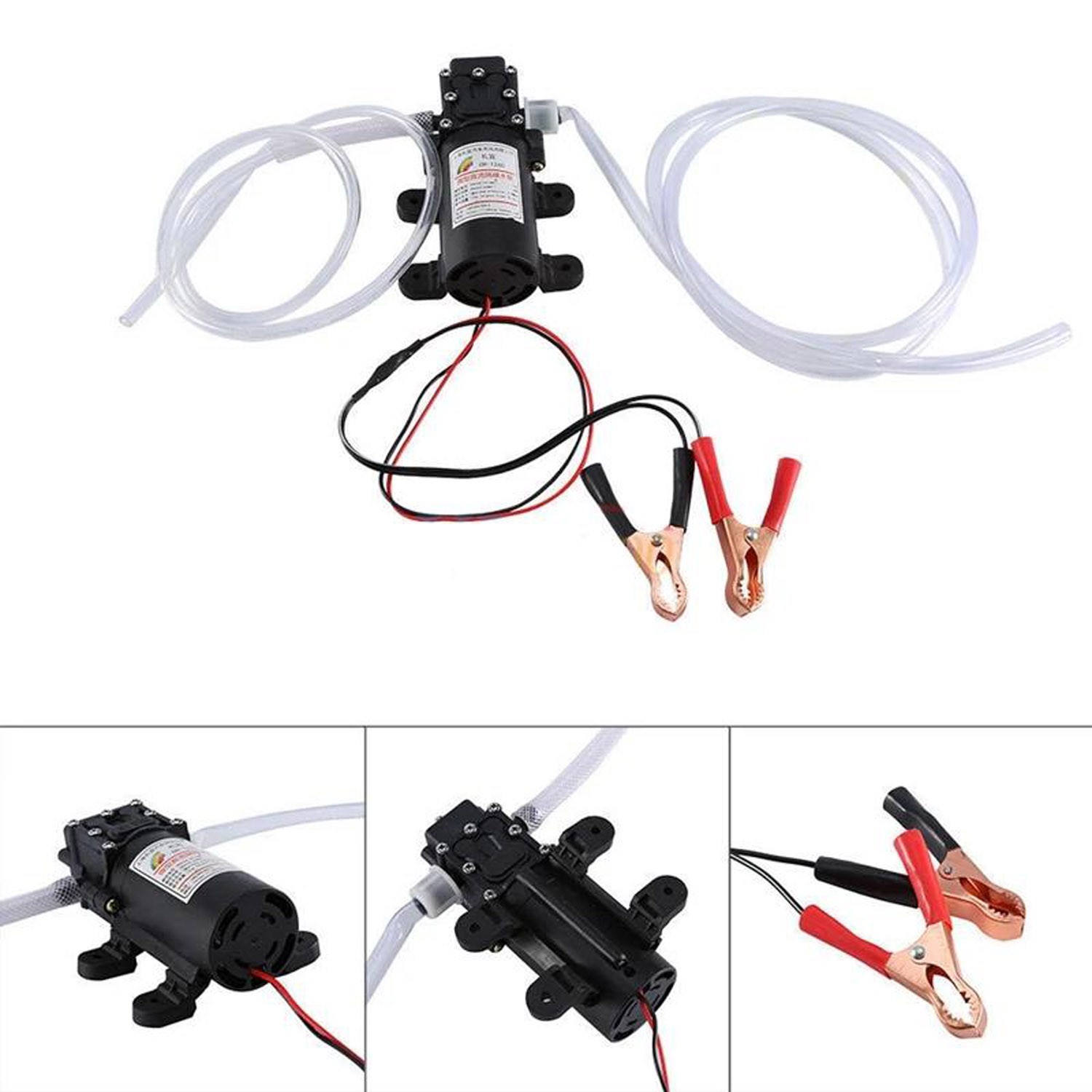 DC 12V 5L Oil Transfer Pump Fluid Extractor Suction Vacuum Change Scavenge Kit