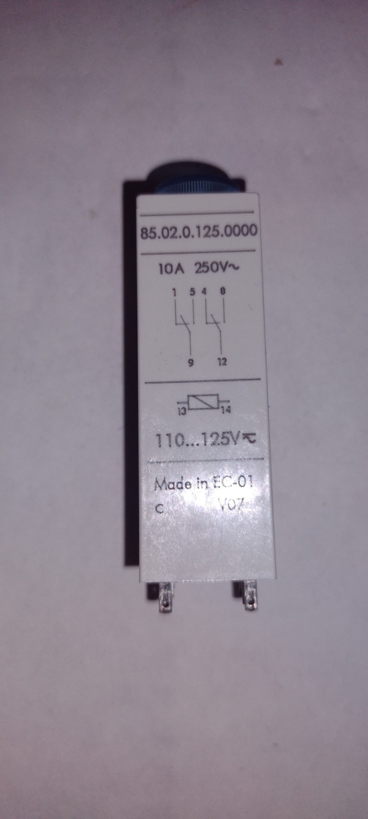 Finder 85.02.0.125.0000 Timer, 120v Coil, DPDT, Ranges .05 Sec To 100 Hours