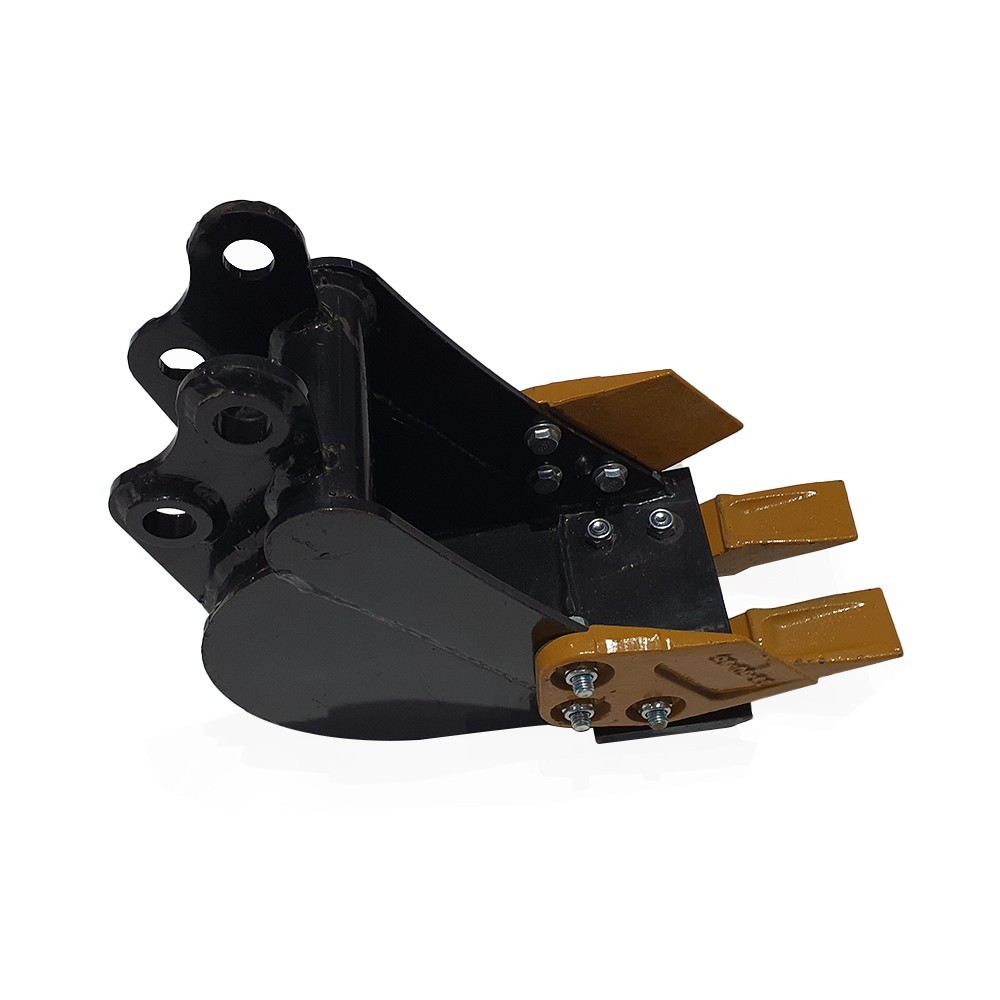 AGT 8in Tooth Bucket Attachment For 1-2 Ton Mini Excavator Digger 25mm Pins Size