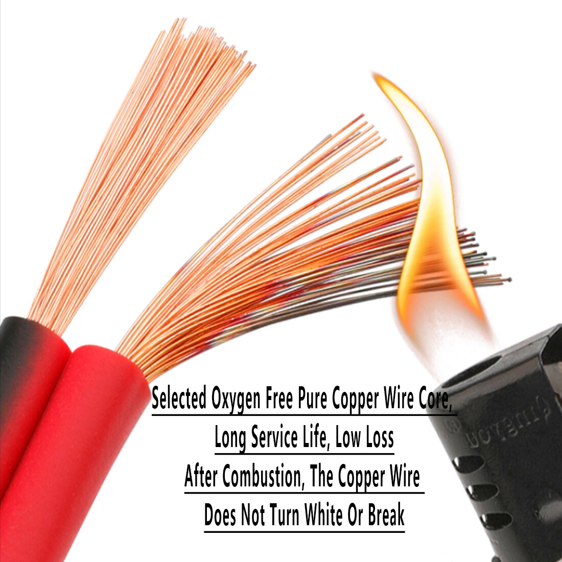 Twin 2 Core Cable 0.3mm² ~ 2.5mm² Flat Thin Wall Wire Red/Black Automotive