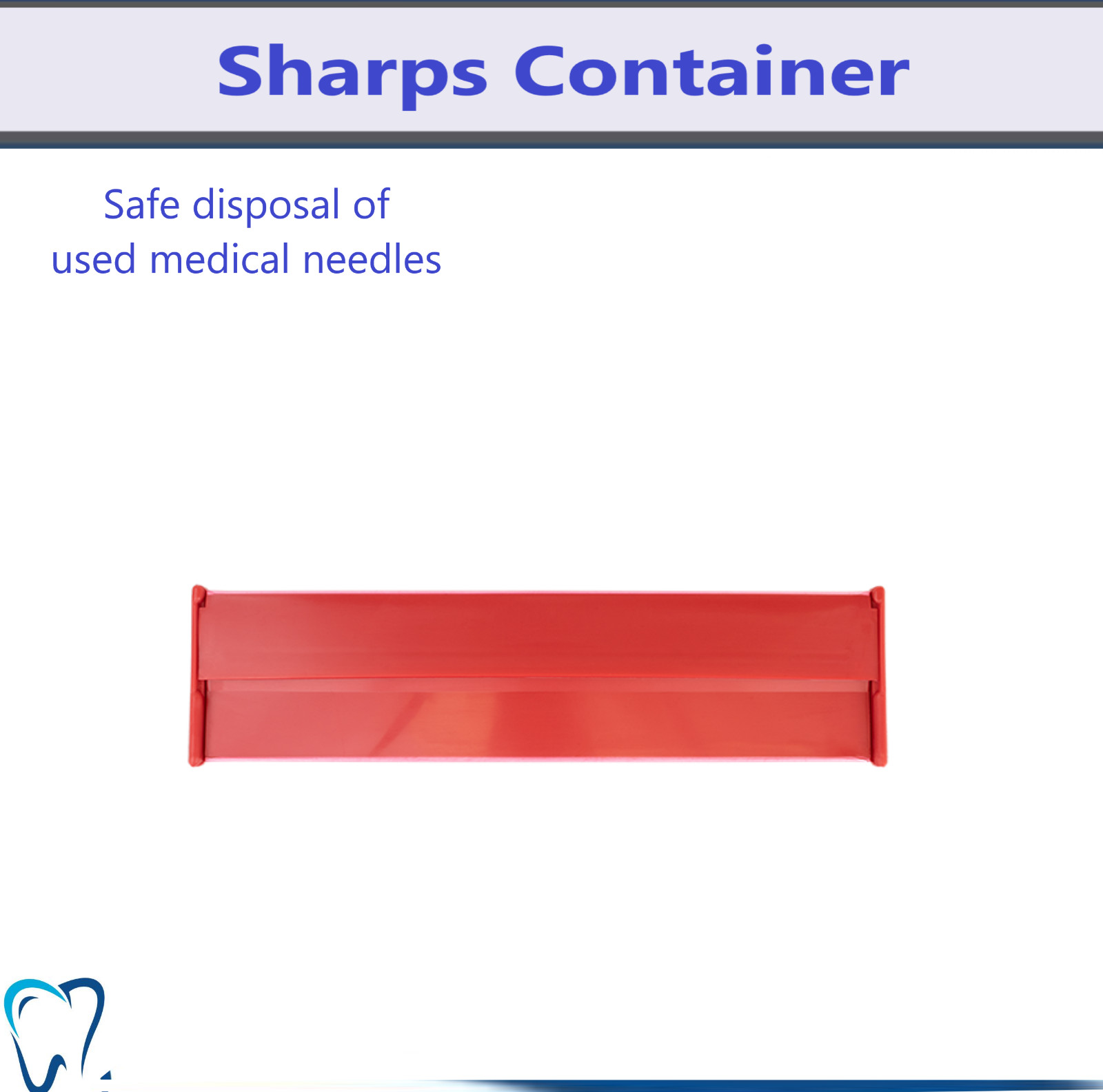 Dynarex Sharps Container 0.5Qt Horizontal Entry Sharps Crate, Travel, Home 5/Pk