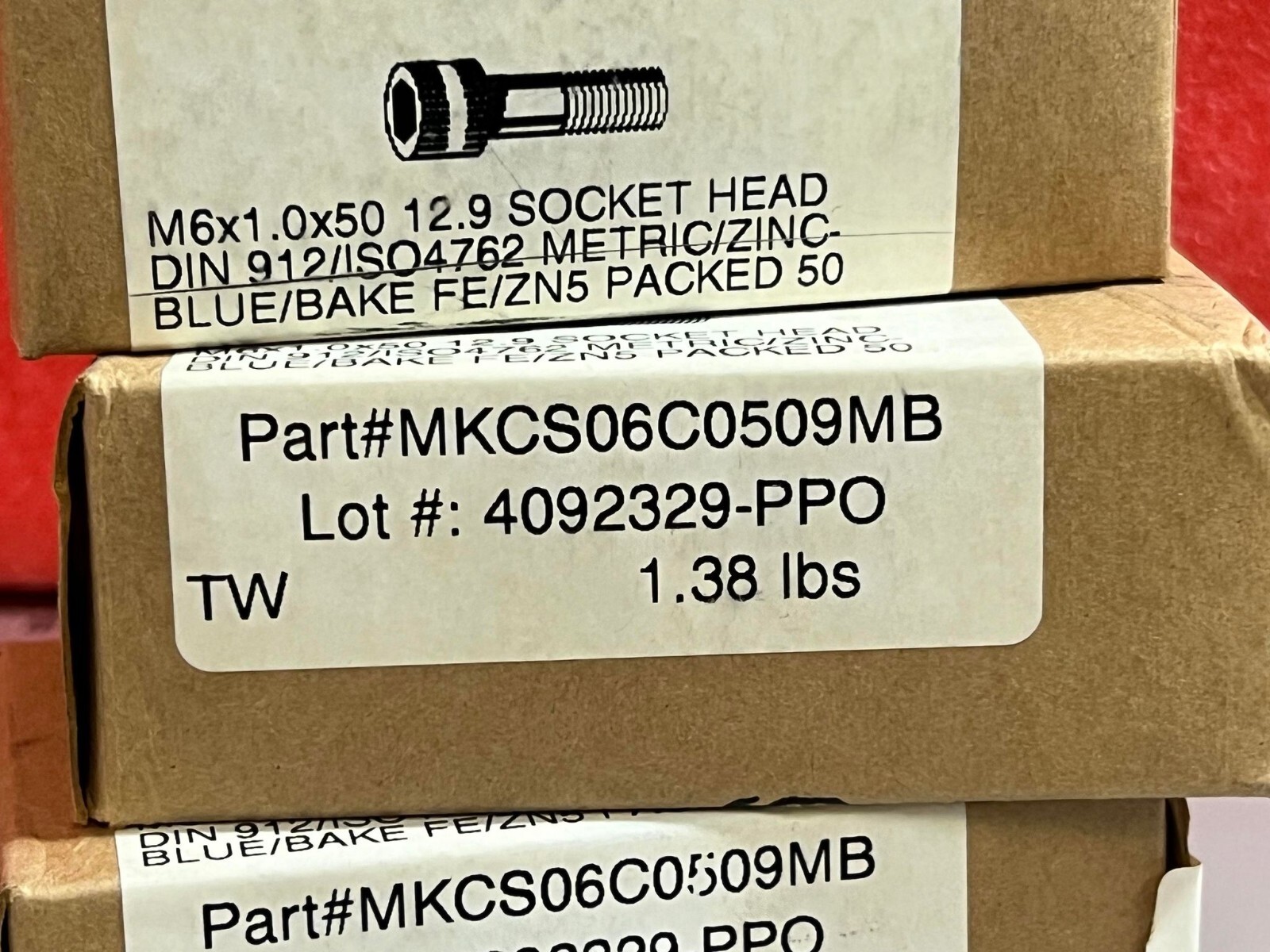 TE MKCS06C0509MB M6x1.0x50 12.9 Socket Head DIN912/ISO4762 ZINC BLUE